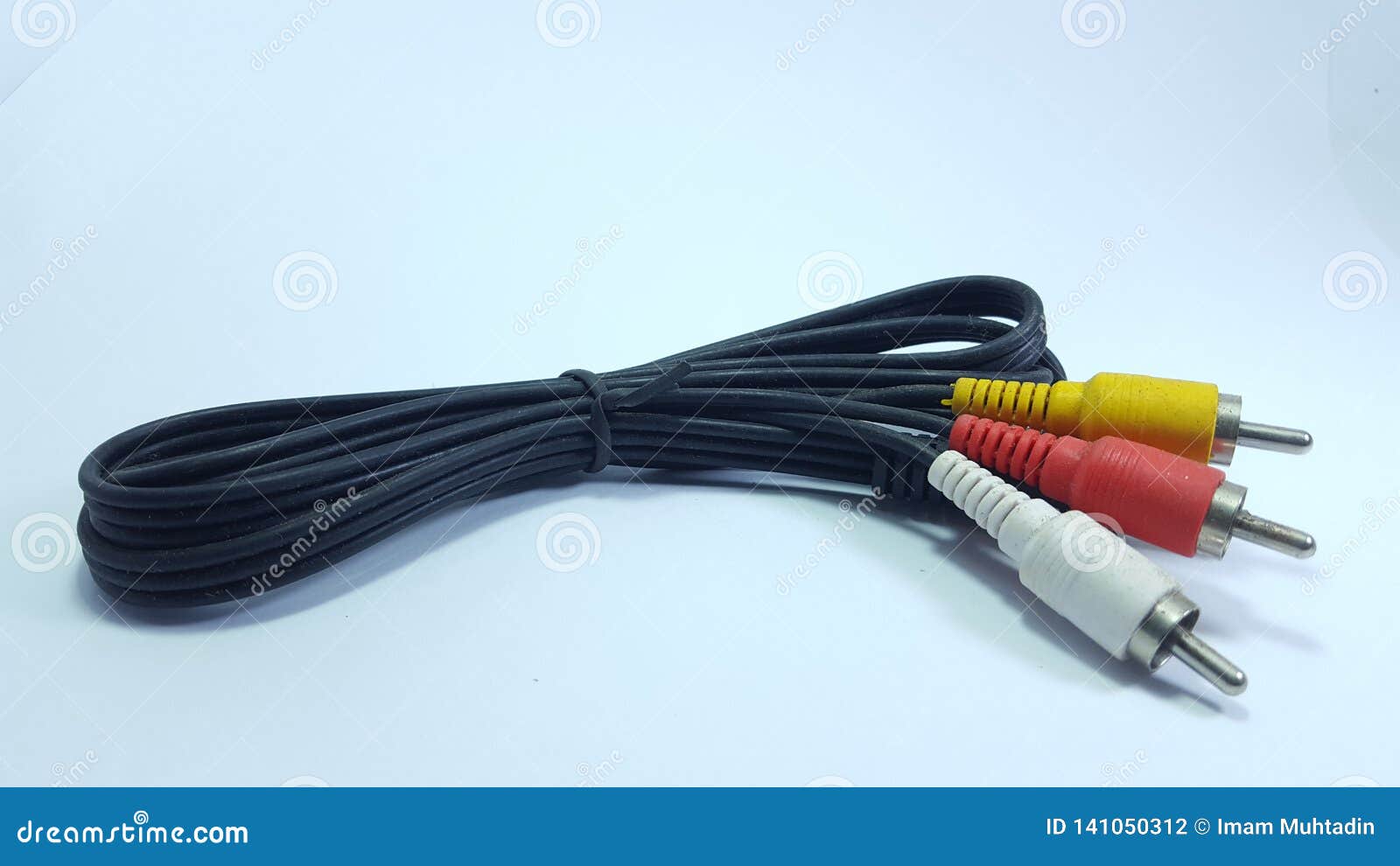 Audio Cable, Video on Analog Television. Stock Photo Image of