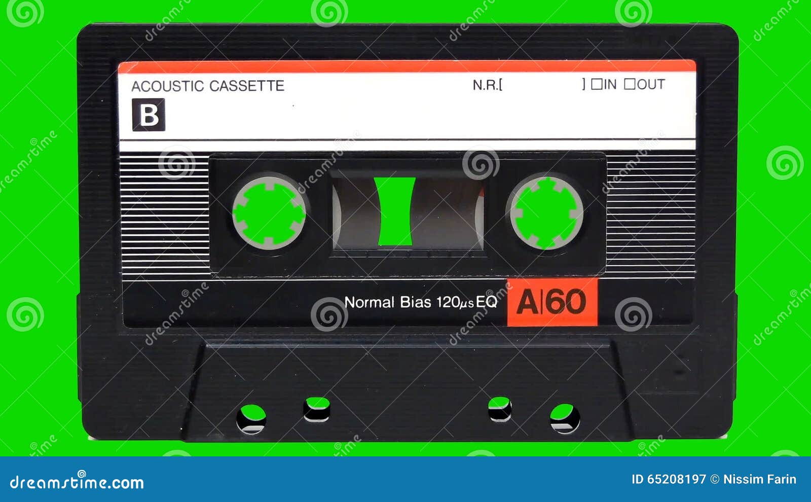 Audio Cassette Playing on a Green Screen Background Stock Video Video
