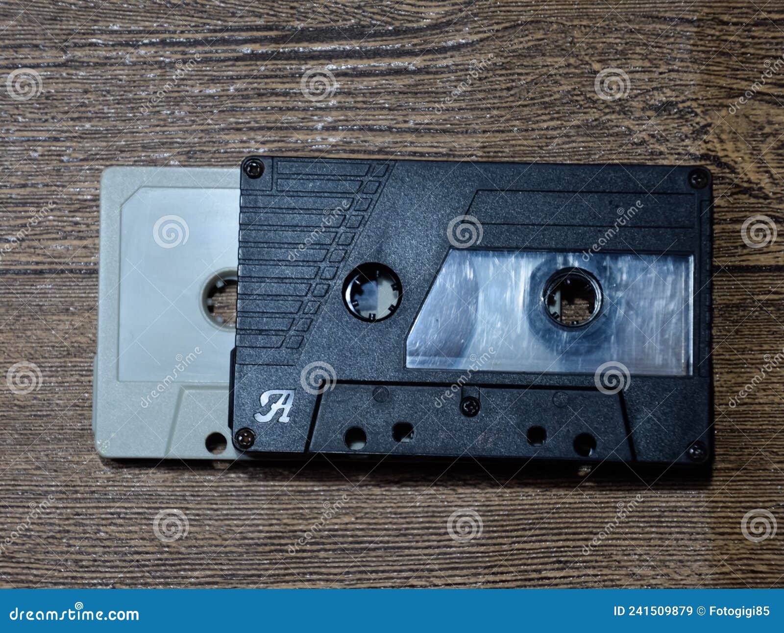 Audio Cassette. Retro Music Medium, Compact Cassette Tape Recorder