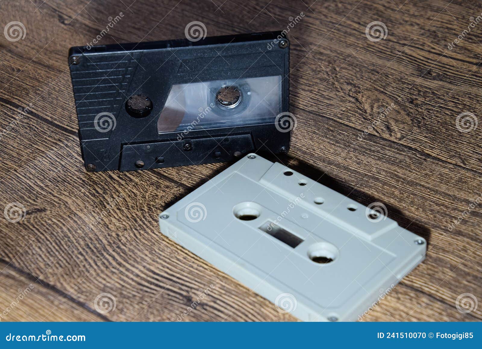 Audio Cassette. Retro Music Medium, Compact Cassette Tape Recorder