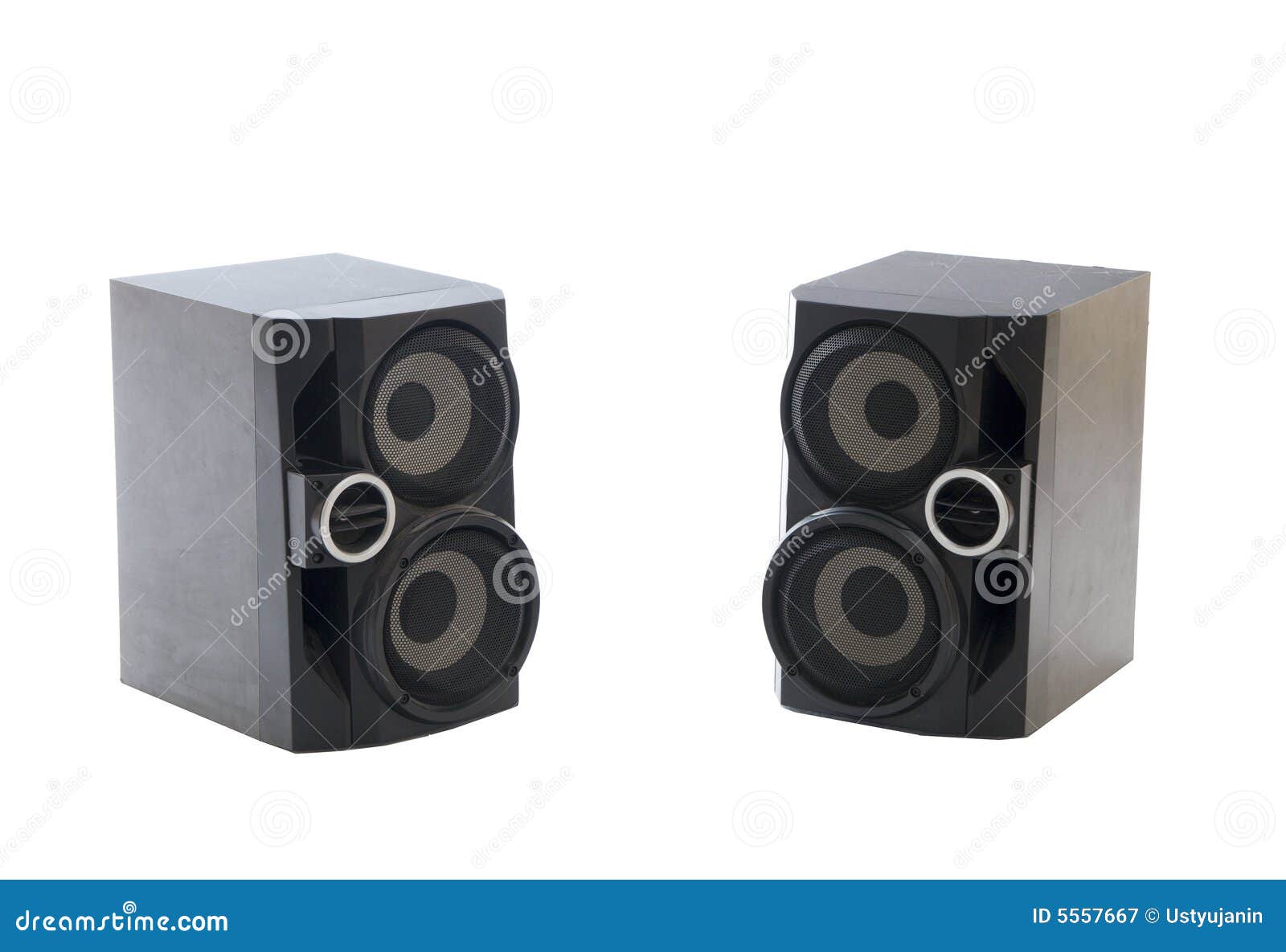 Audio Components Isolated on a White Stock Image Image of bass