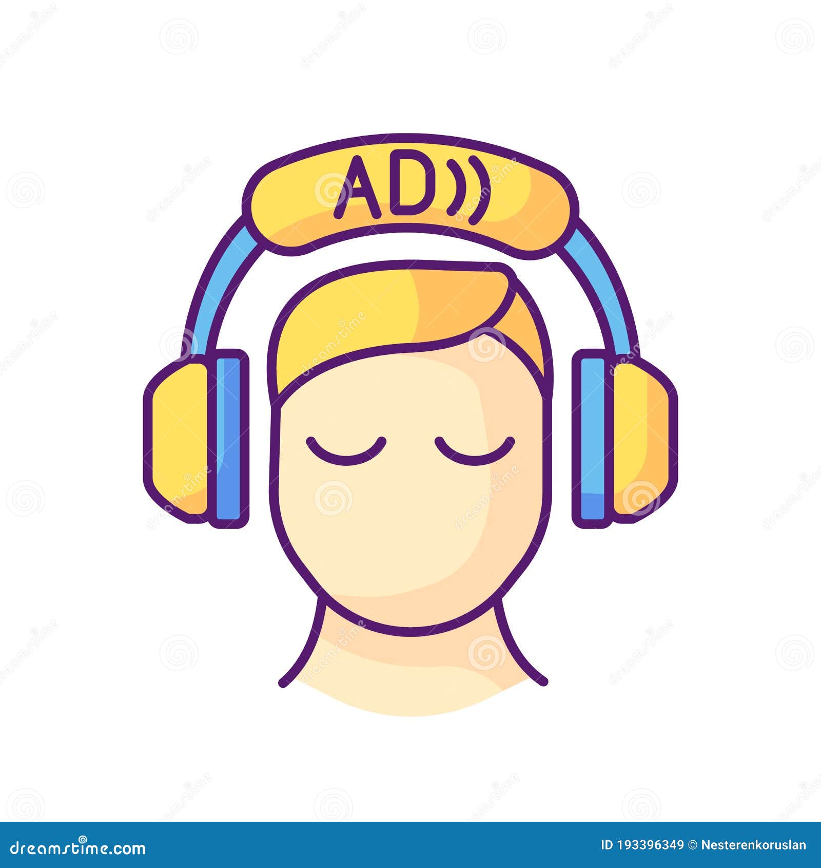 audio description rgb color icon