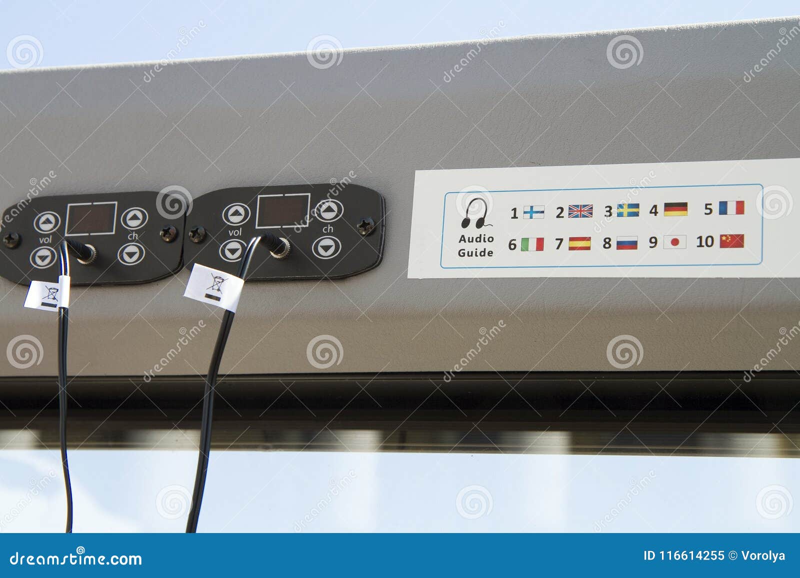 Audio Guide into Tour Bus Sit Stock Image Image of inside, trip