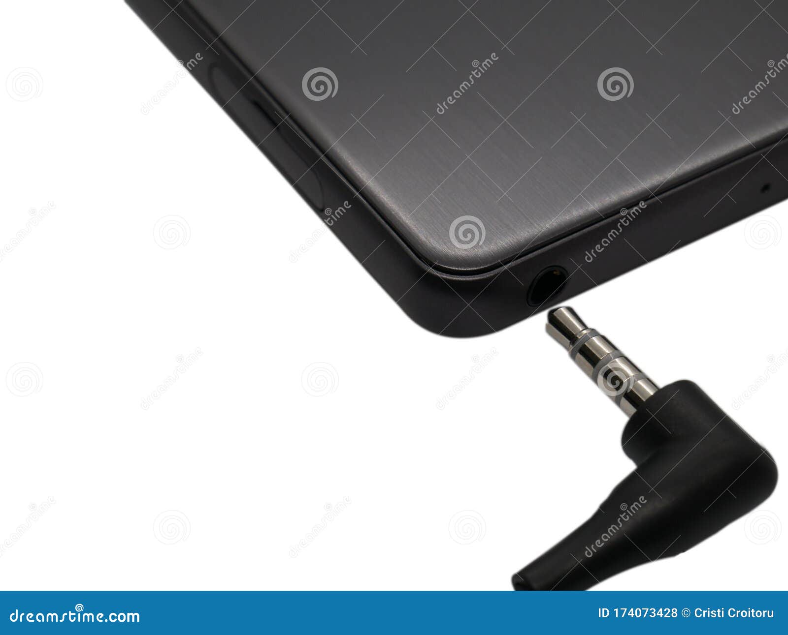 Audio Headphone Jack and a Phone Stock Photo Image of electronics