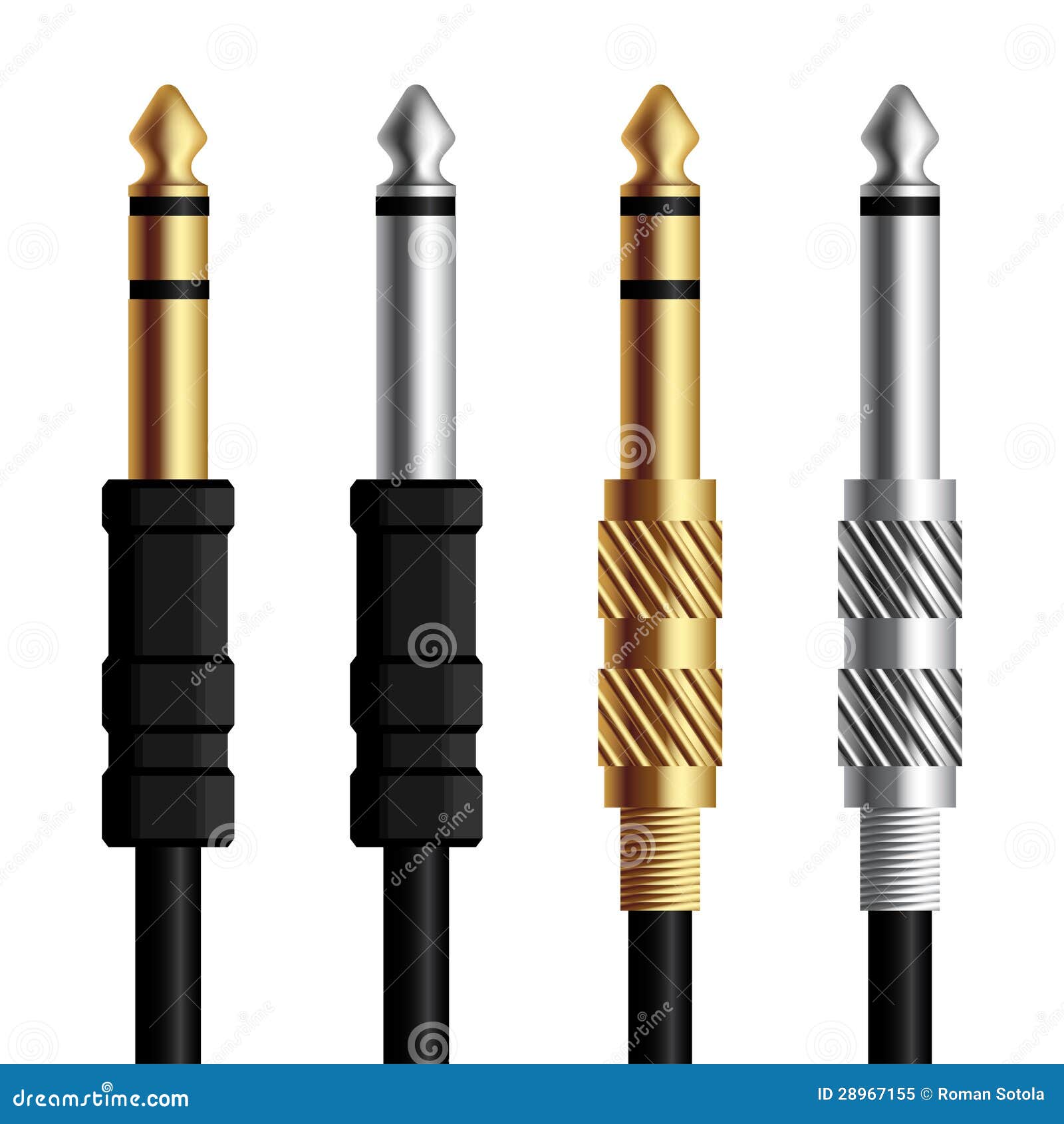 Audio Jack Ports. Vector Illustration Decorative Design CartoonDealer