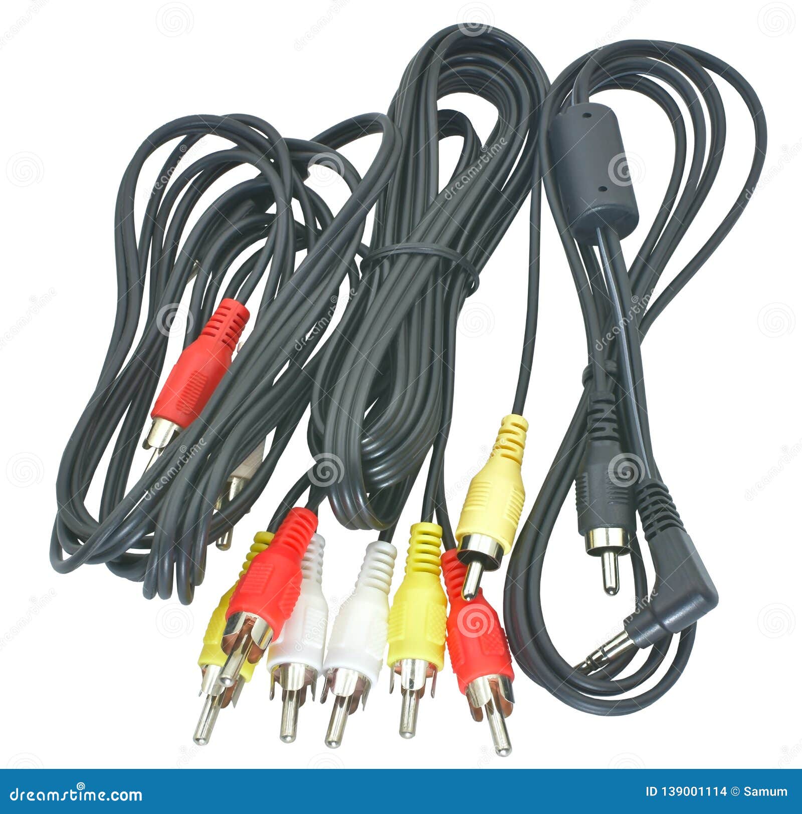 Audio Jack Connector on a White Stock Photo Image of metal