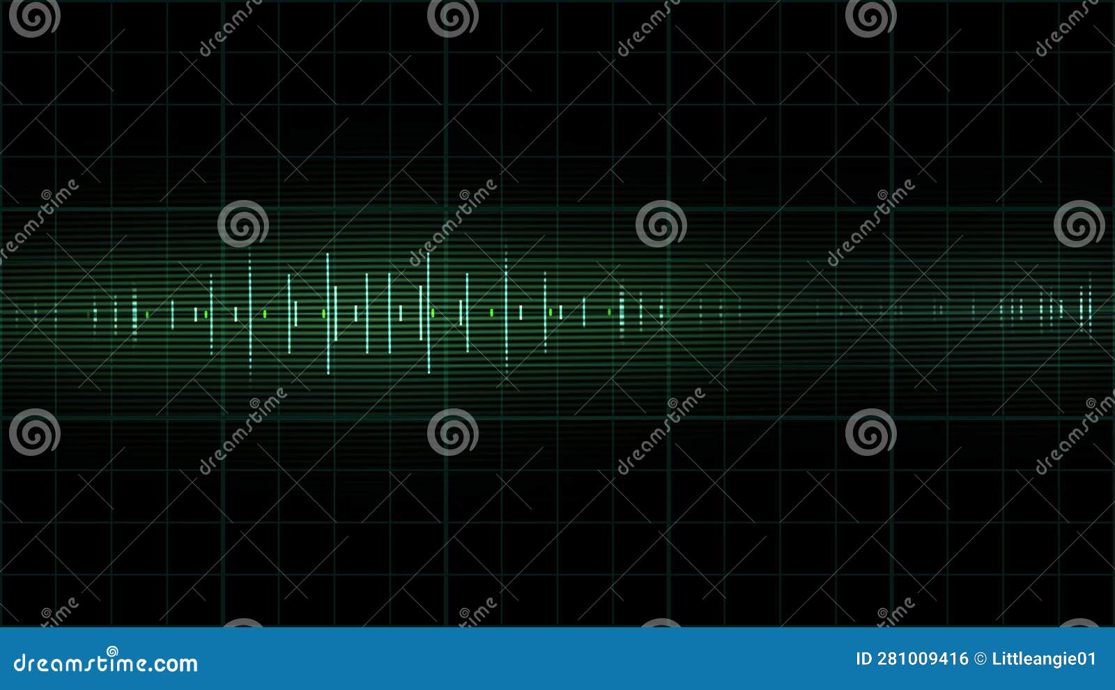 Audio Levels Pulsating on Black Background Animation Stock Footage