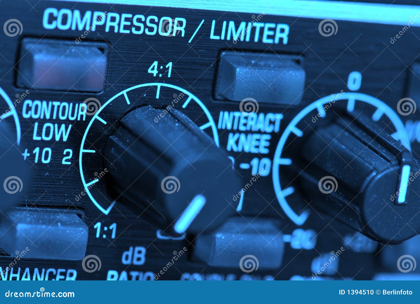 Audio limiter compressor stock photo. Image of lights - 1394510