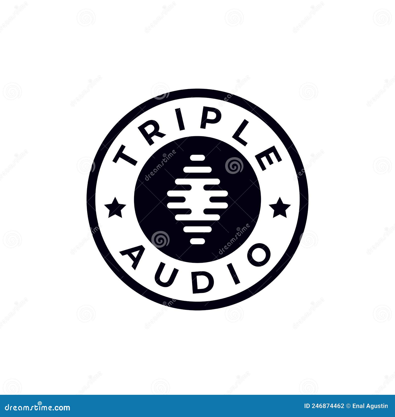 Audio Microphone Company Logo Design Stock Vector Illustration of emblem, communication 246874462