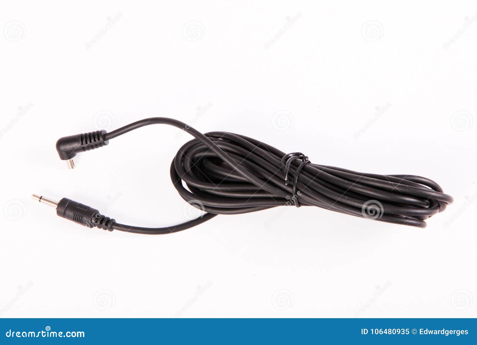 Audio and mike cable stock image. Image of player, cords 106480935
