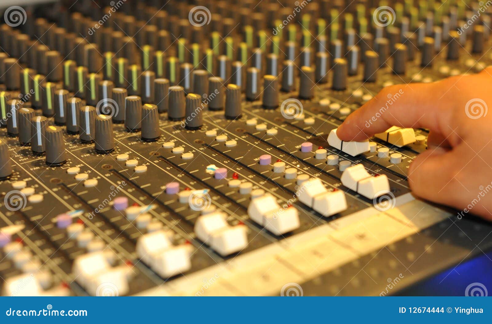 Audio mixing board stock photo. Image of keypad, detailed 12674444