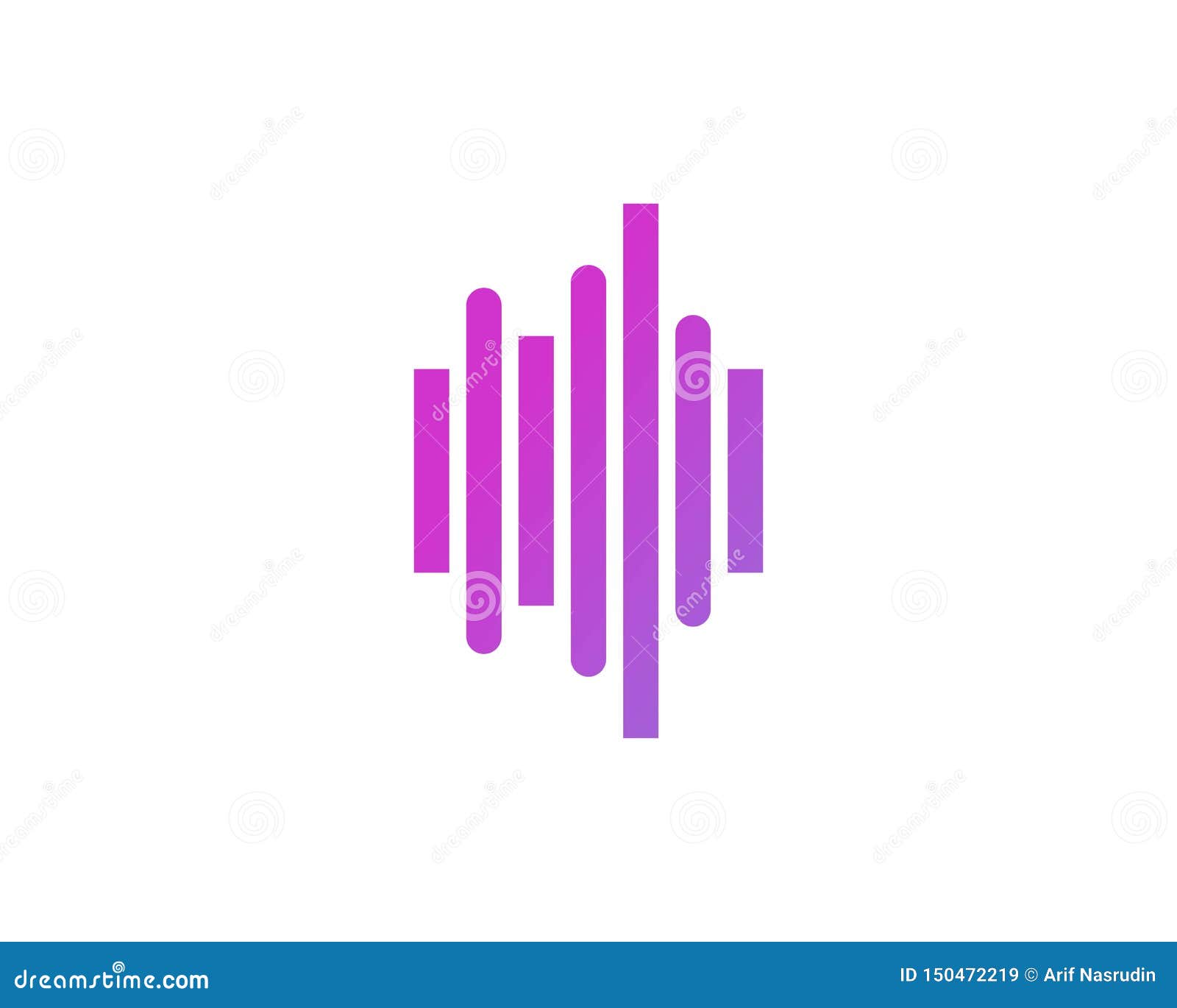 Audio Sound Logo Template Wave Design Concept Icon Stock Vector