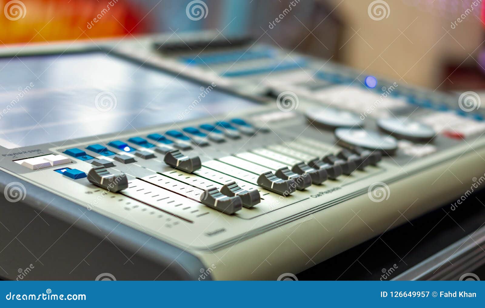 Audio Sound Mixer & Amplifier Equipment with Selective Focus Stock