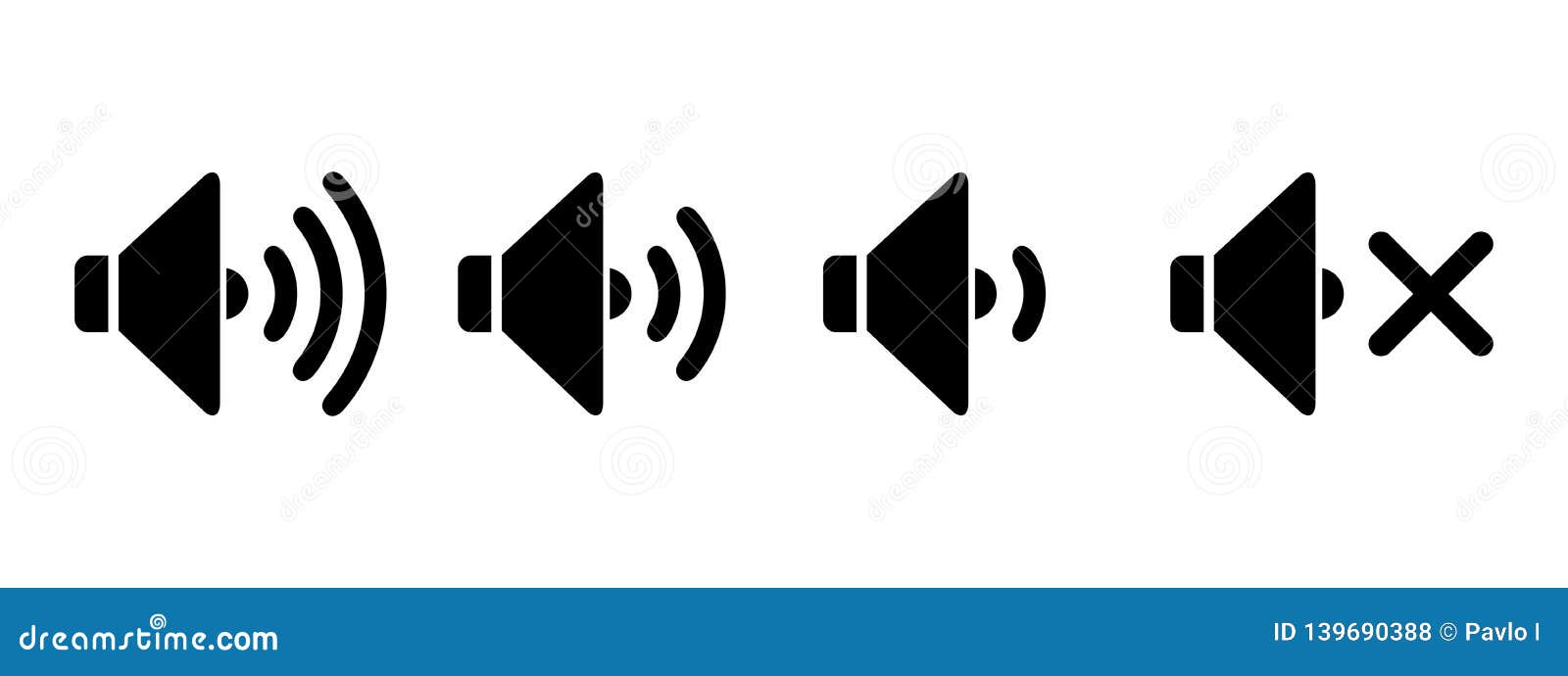 audio speaker volume icon for apps and websites - for stock