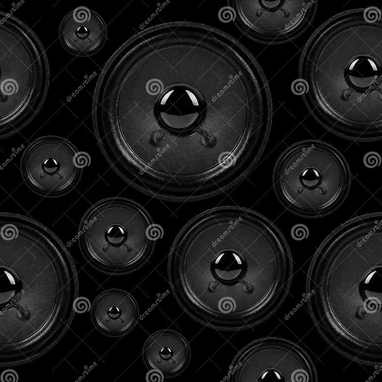 Audio Speakers, Seamless Background Pattern Stock Image Image of