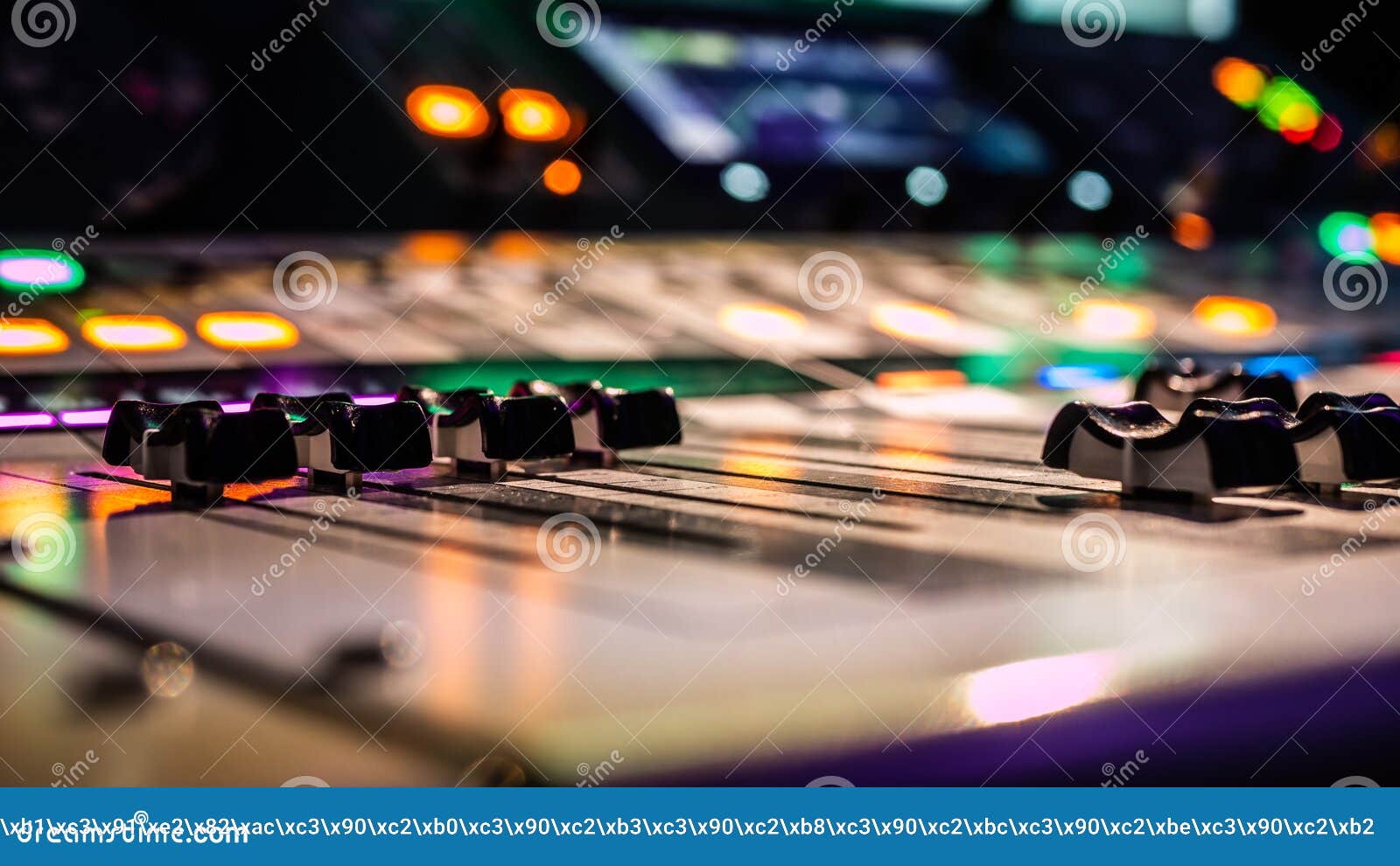 Audio Tv Broadcast Equipment. Low Light. Color Stock Image Image of