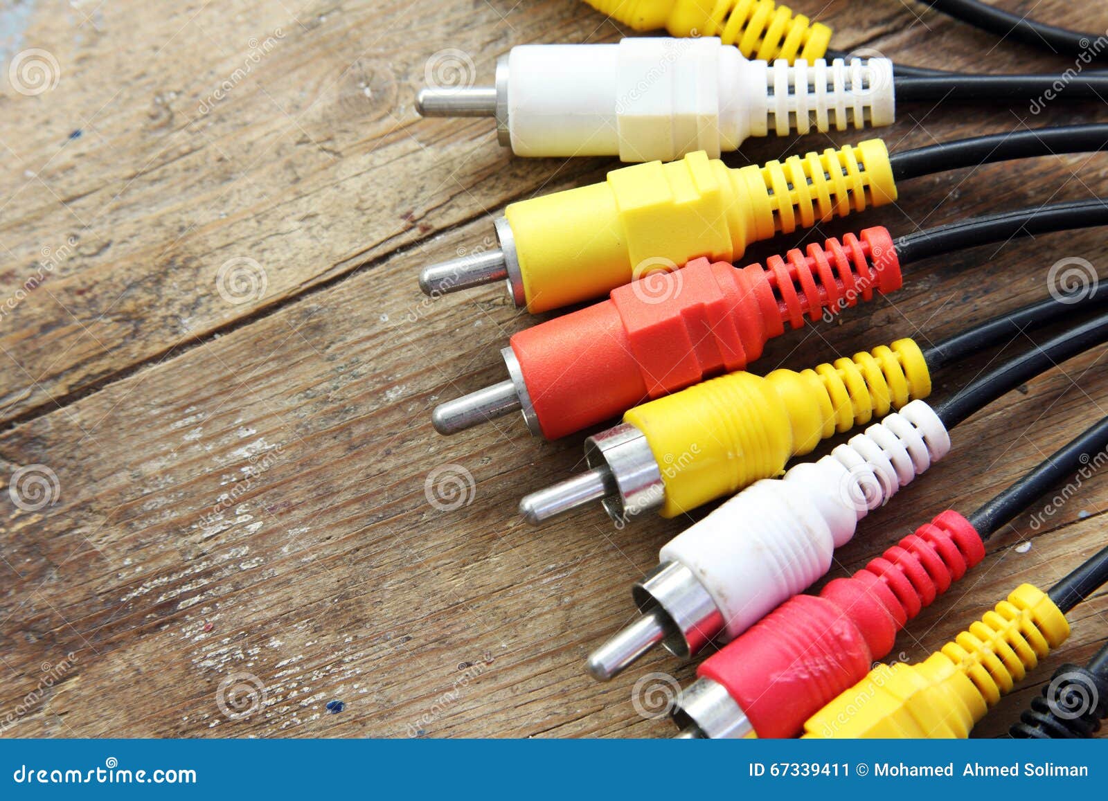 Audio video cable stock image. Image of television, video 67339411