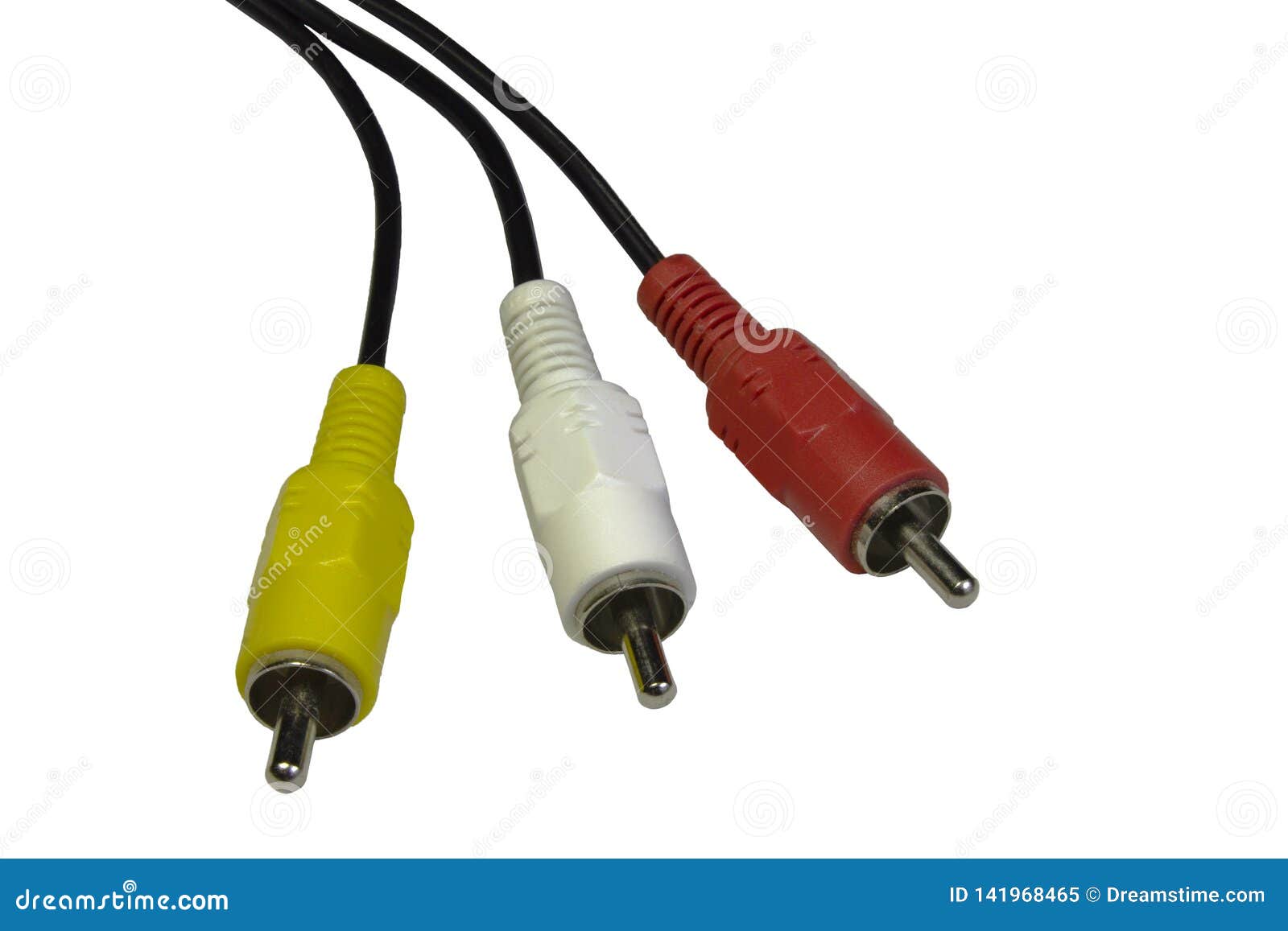 Audio Video Cable Isolated White Background Stock Image Image of