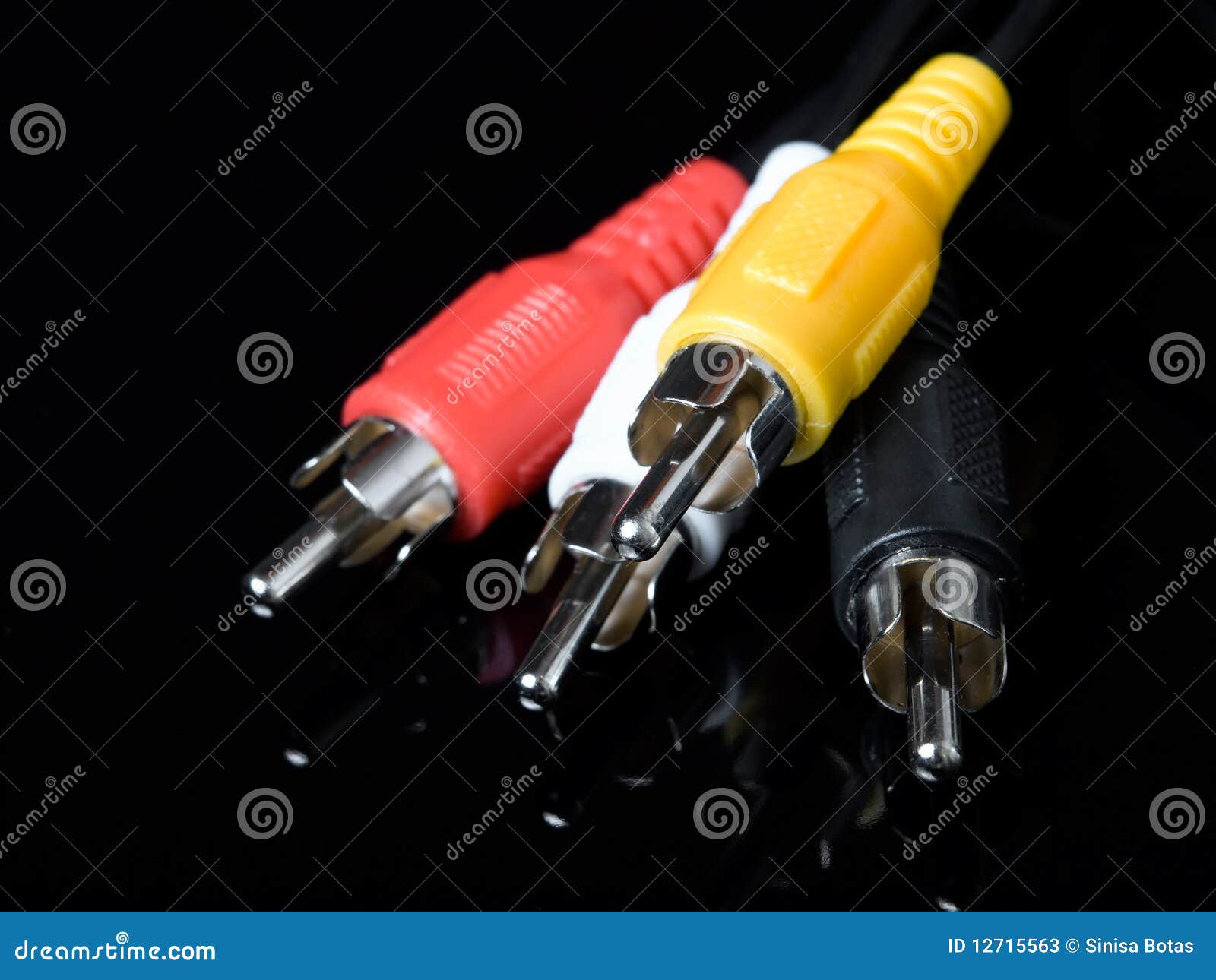 Audio and video cables stock image. Image of connector 12715563