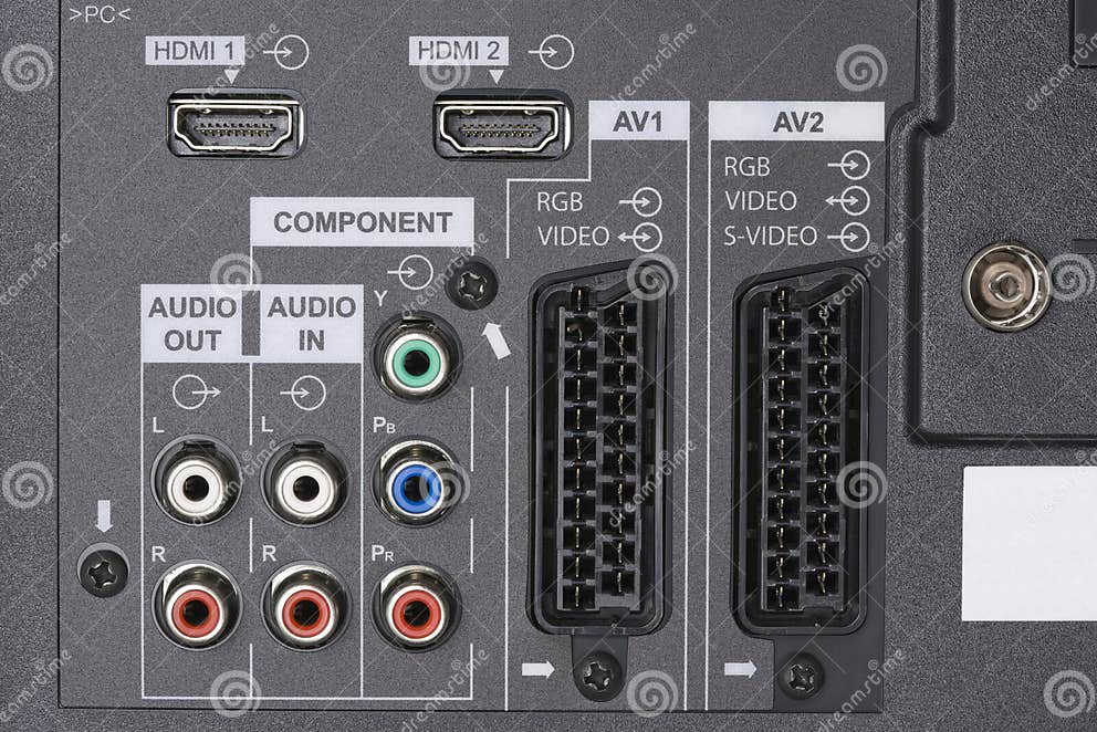 Audio video Inputs stock image. Image of cord, computer 9164387