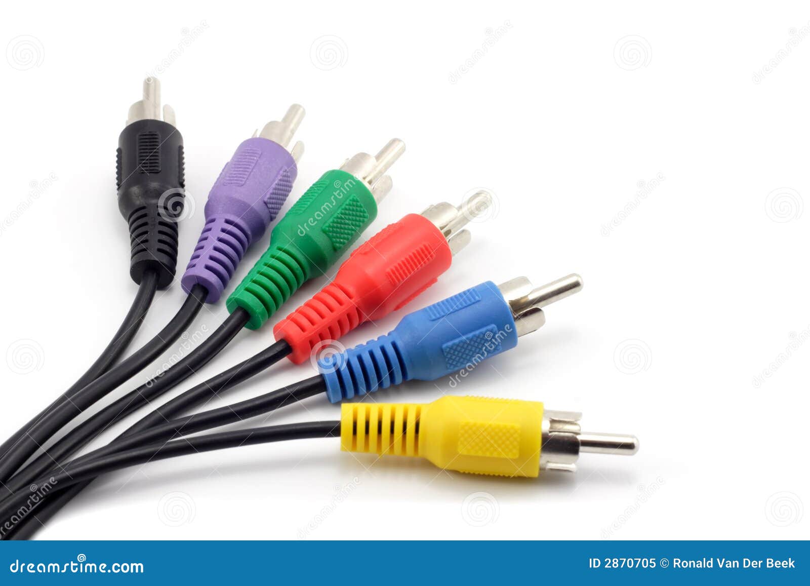 Audio video plugs stock image. Image of blue, television 2870705