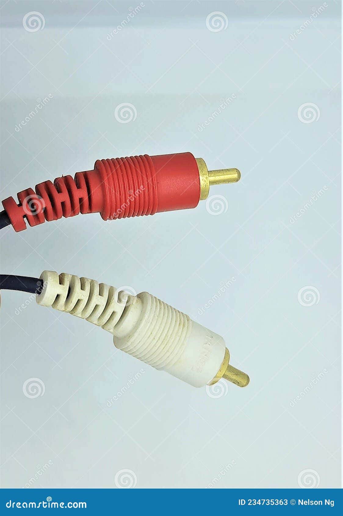 Audio Video RCA Cable for Video and Audio Data Transmission Stock Image