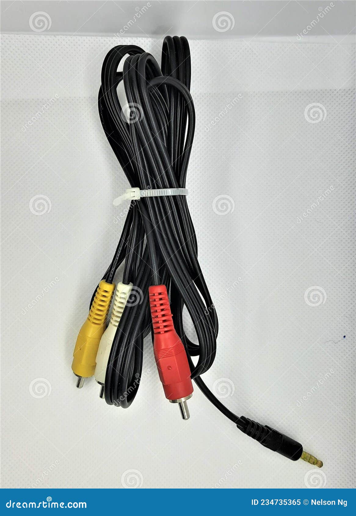 Audio Video RCA Cable for Video and Audio Data Transmission Stock Image