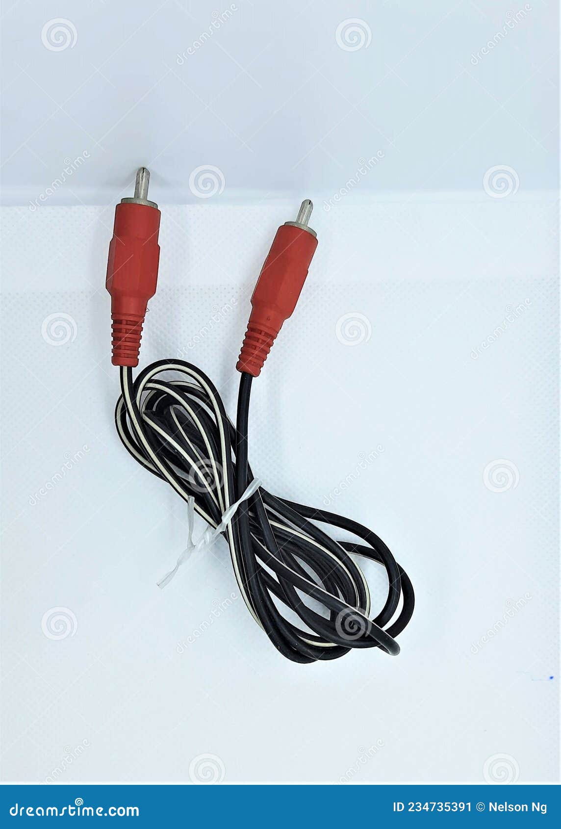 Audio Video RCA Cable for Video and Audio Data Transmission Stock Image