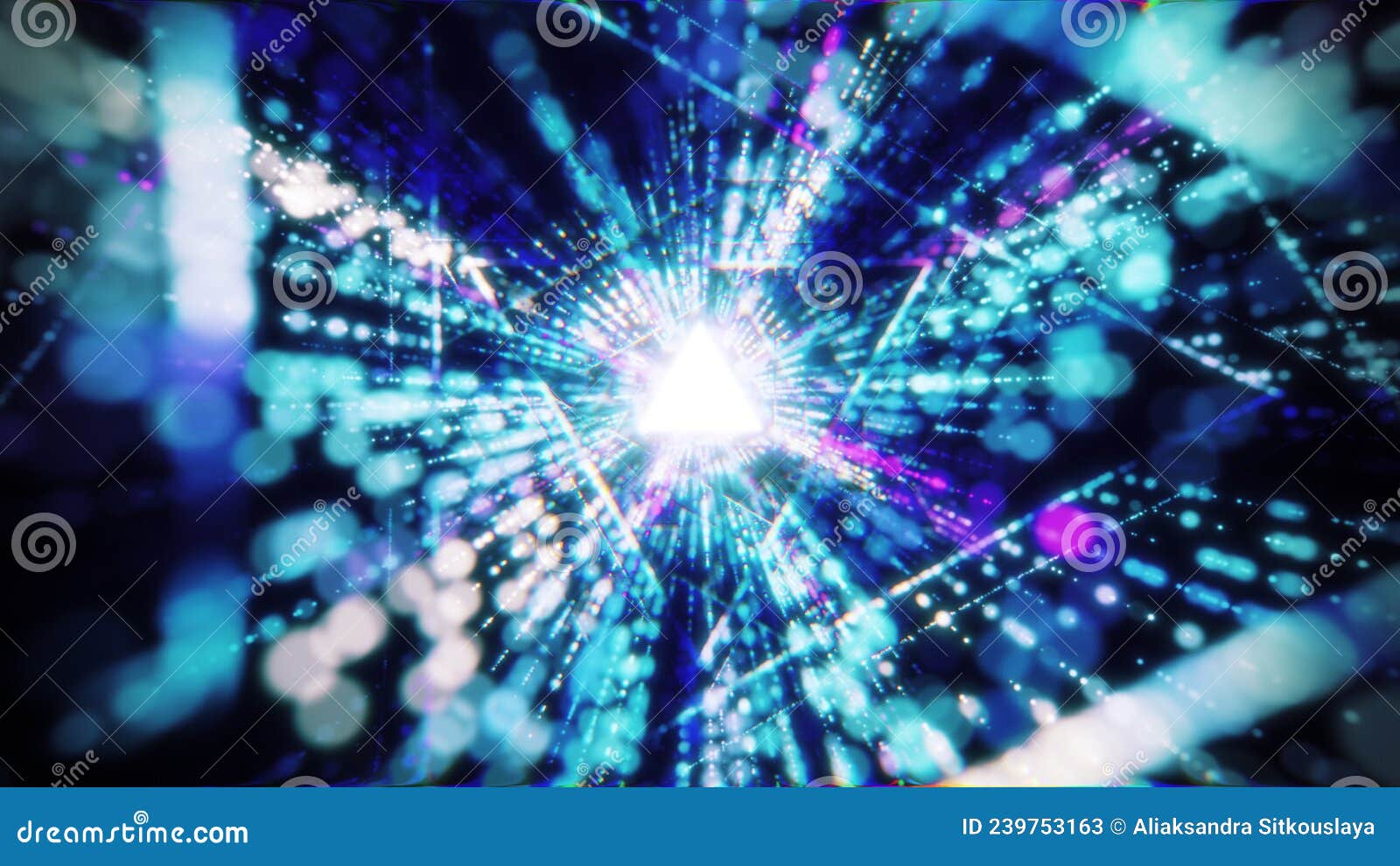 Audio Visual Triangle Glowing VJ Tunnel Video for Edm Music Animation.  Abstract Background with Neon Triangles Tunnel Stock Illustration -  Illustration of fashion, stage: 239753163