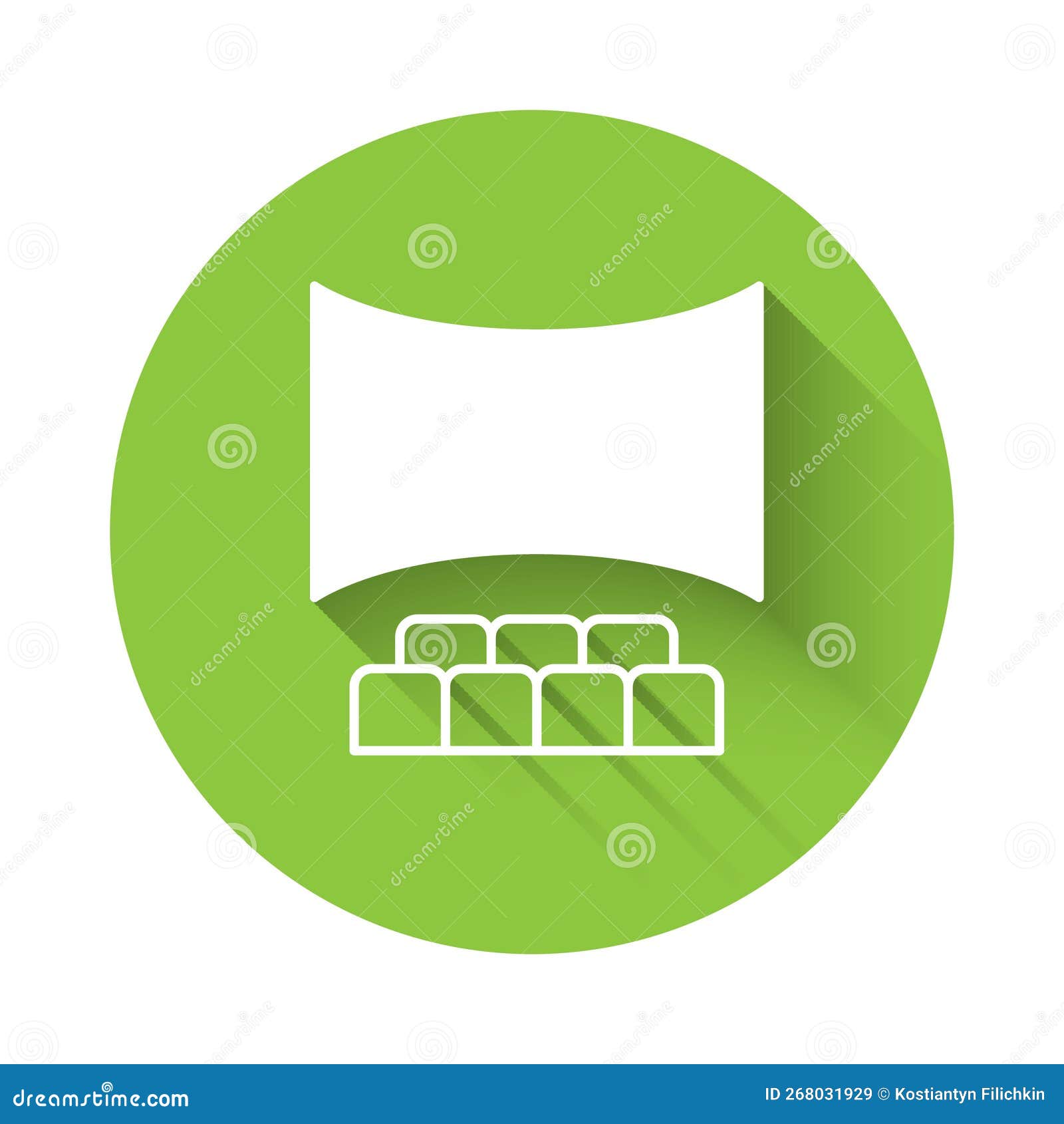 Ícones de botões de círculo verde para site ou jogo