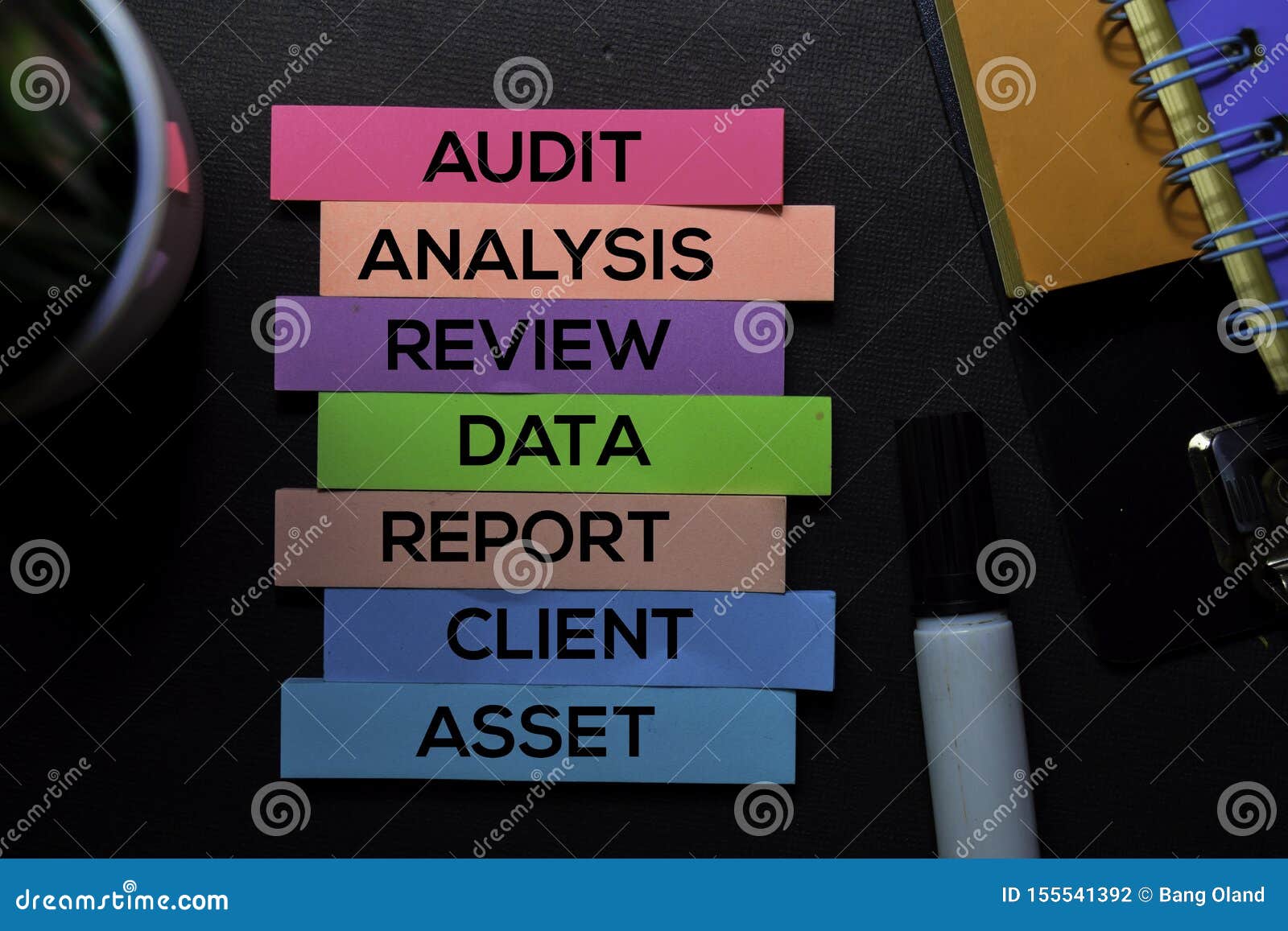 Audit Analysis Review Data Report Client Asset Text On