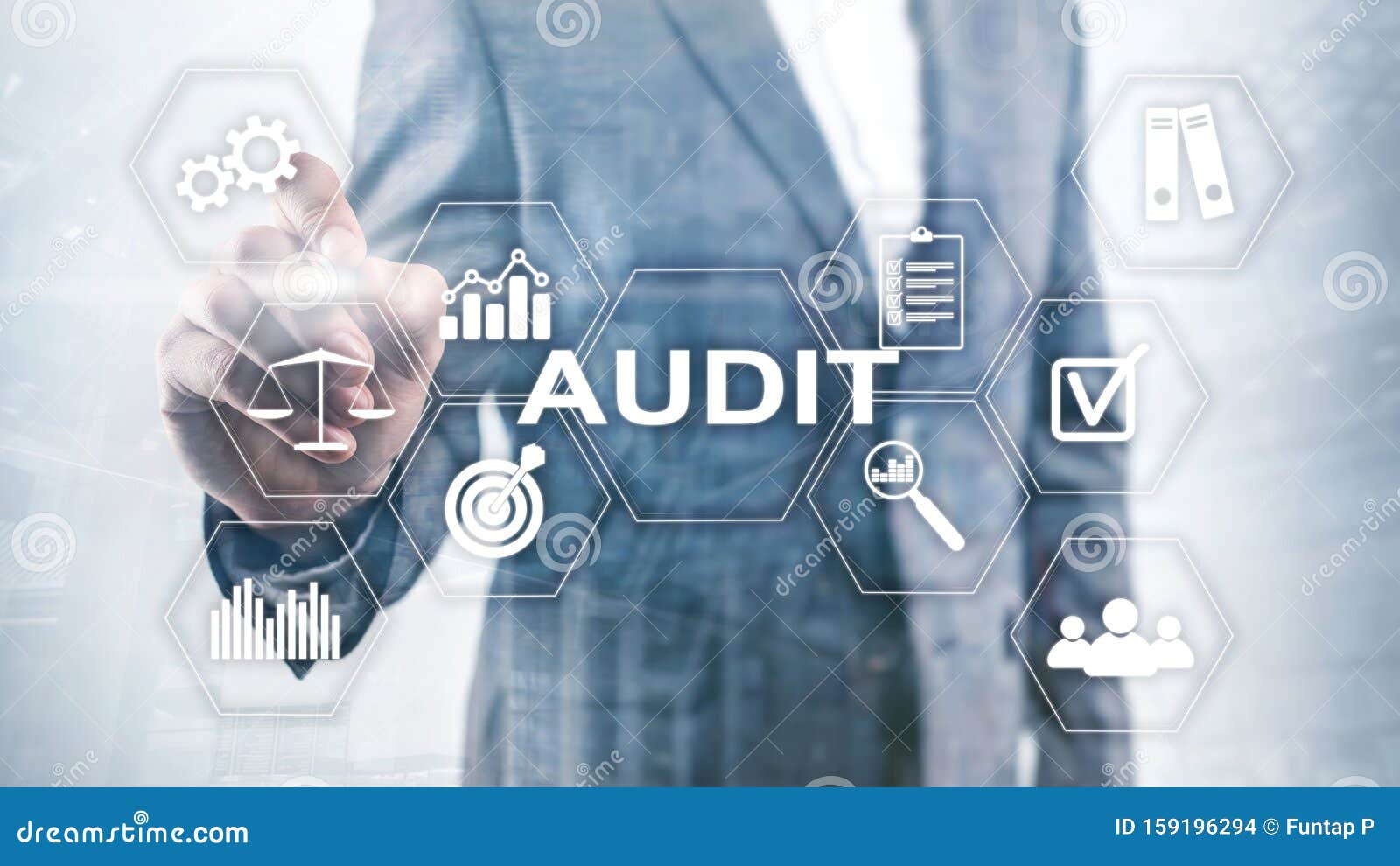 audit business and finance concept. nalysis annual financial statements, analyze return on investment. mixed media
