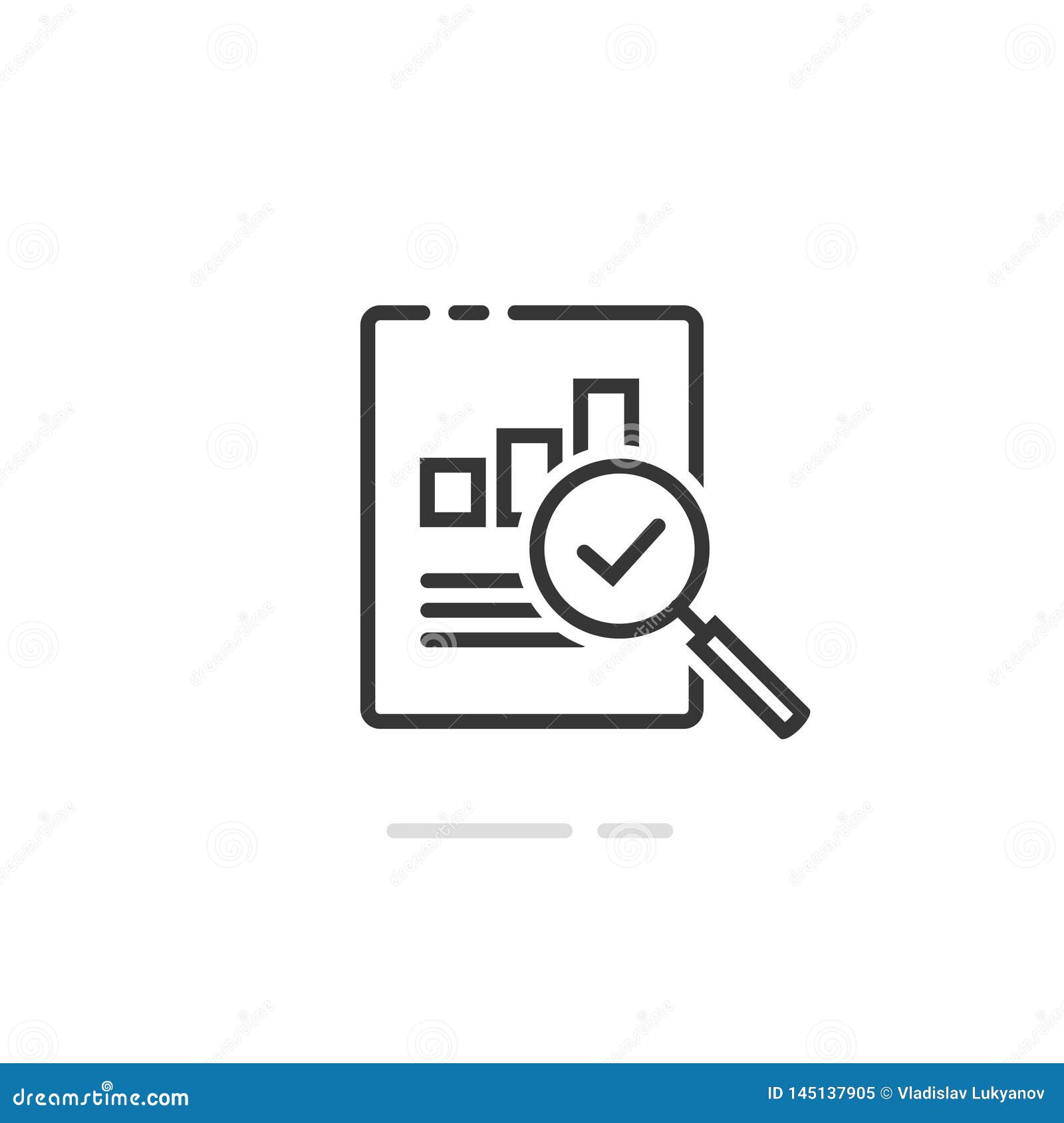 Accounting report line icon. Audit sign. Check finance symbol