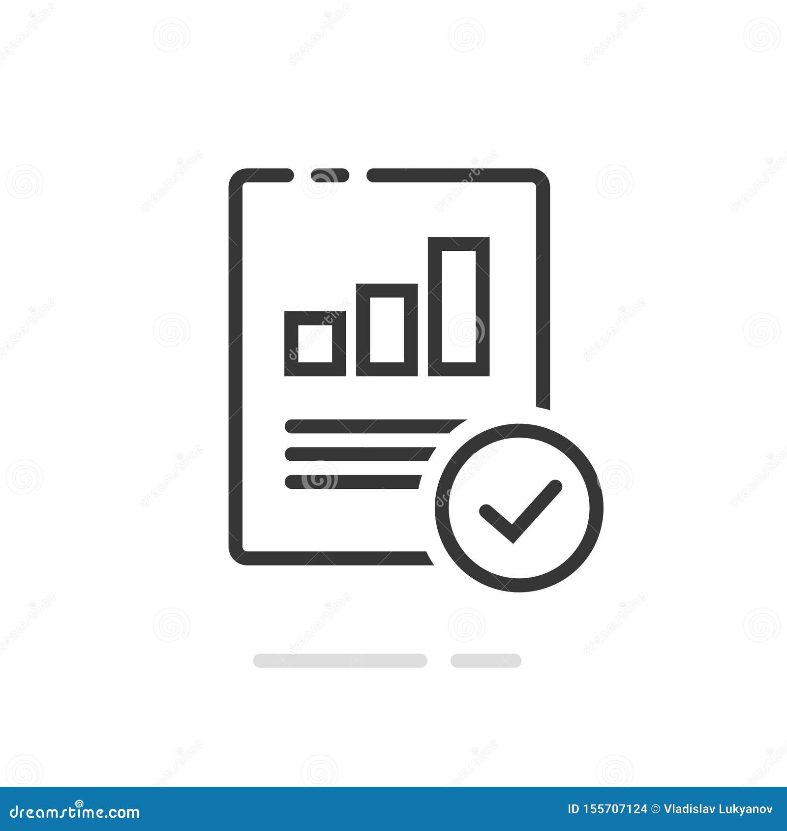 Accounting report line icon. Audit sign. Check finance symbol