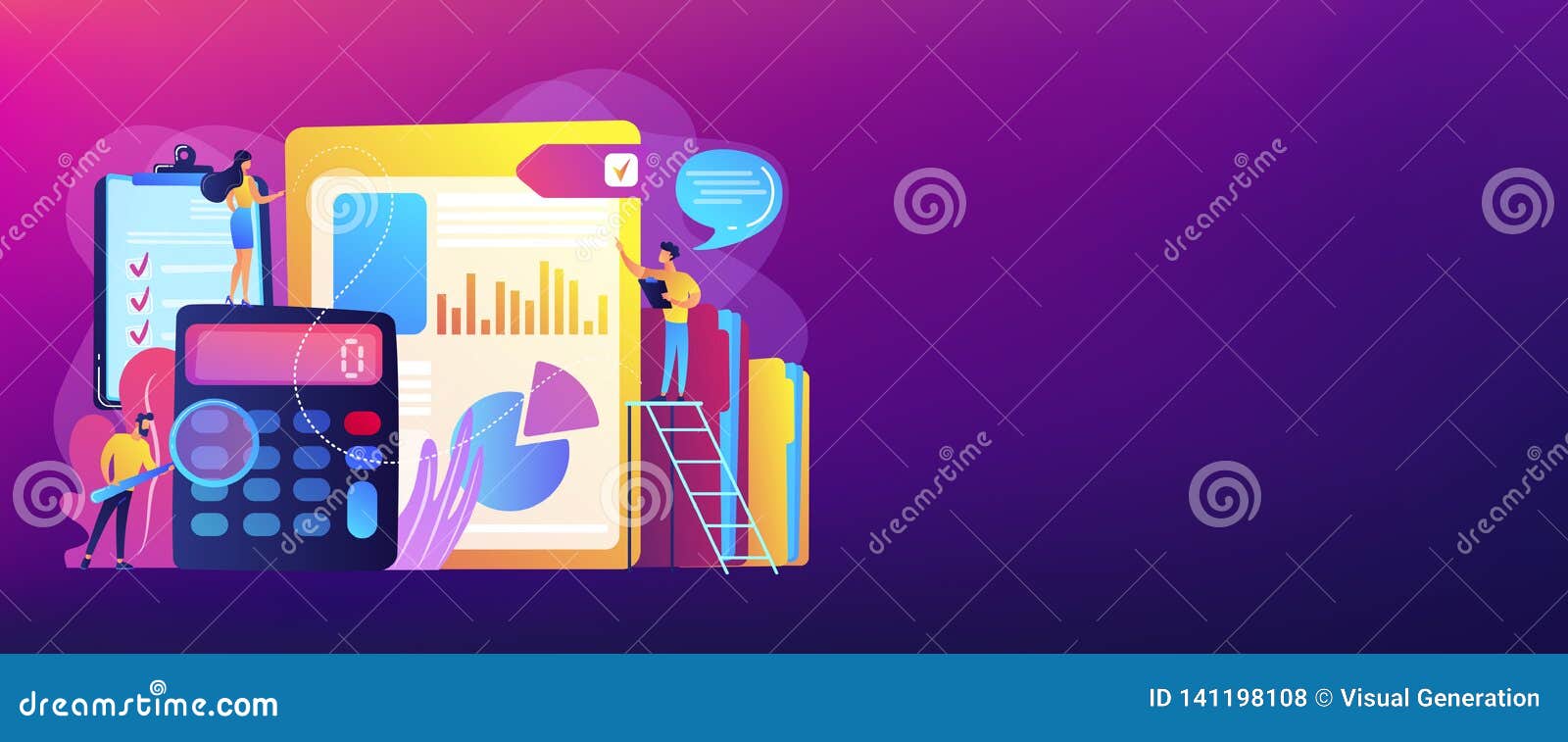 Audit Service Concept Banner Header. Stock Vector ...