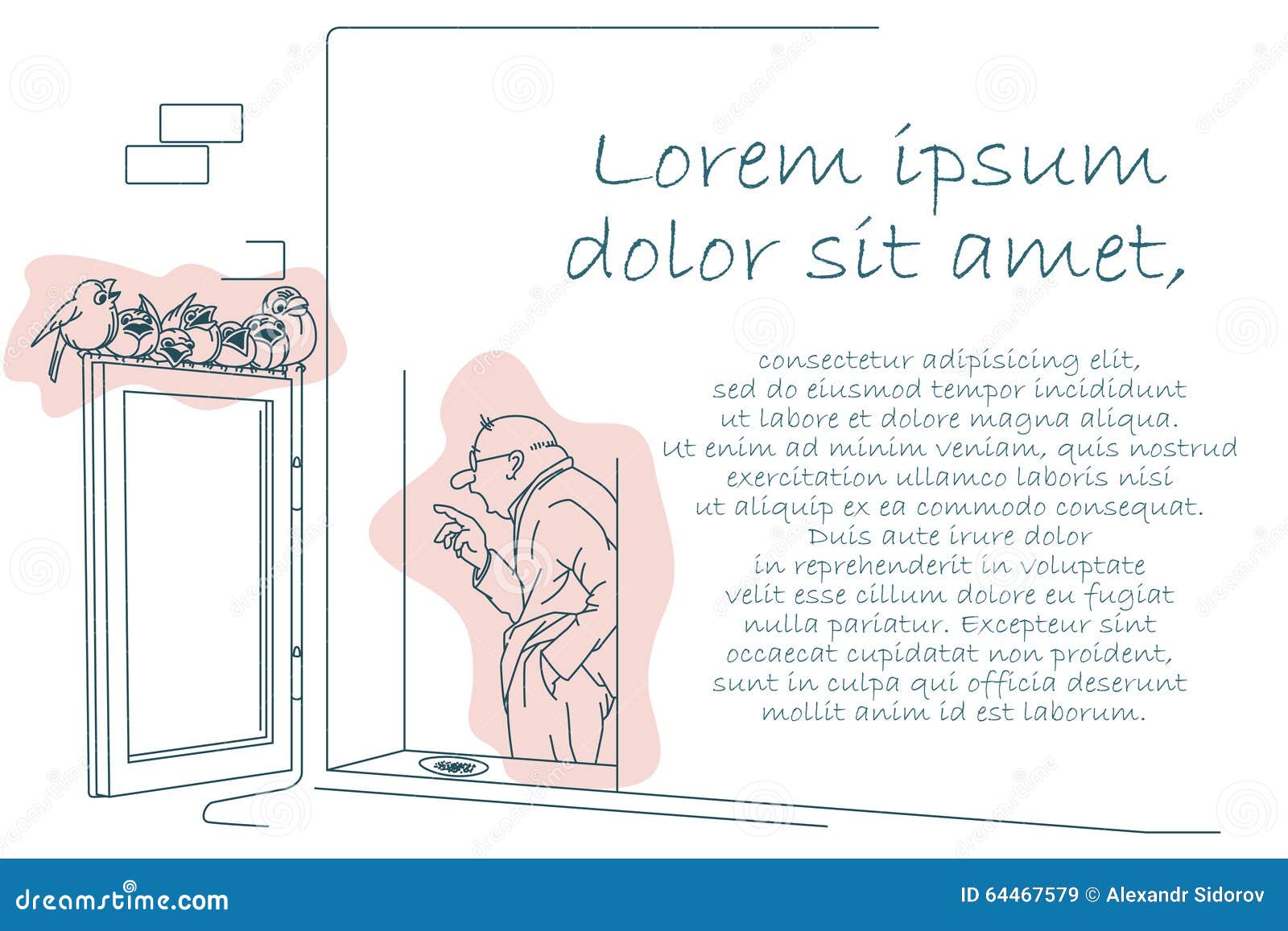 Auf Lagerabbildung Pseudografik Vögel Sitzen Auf Dem