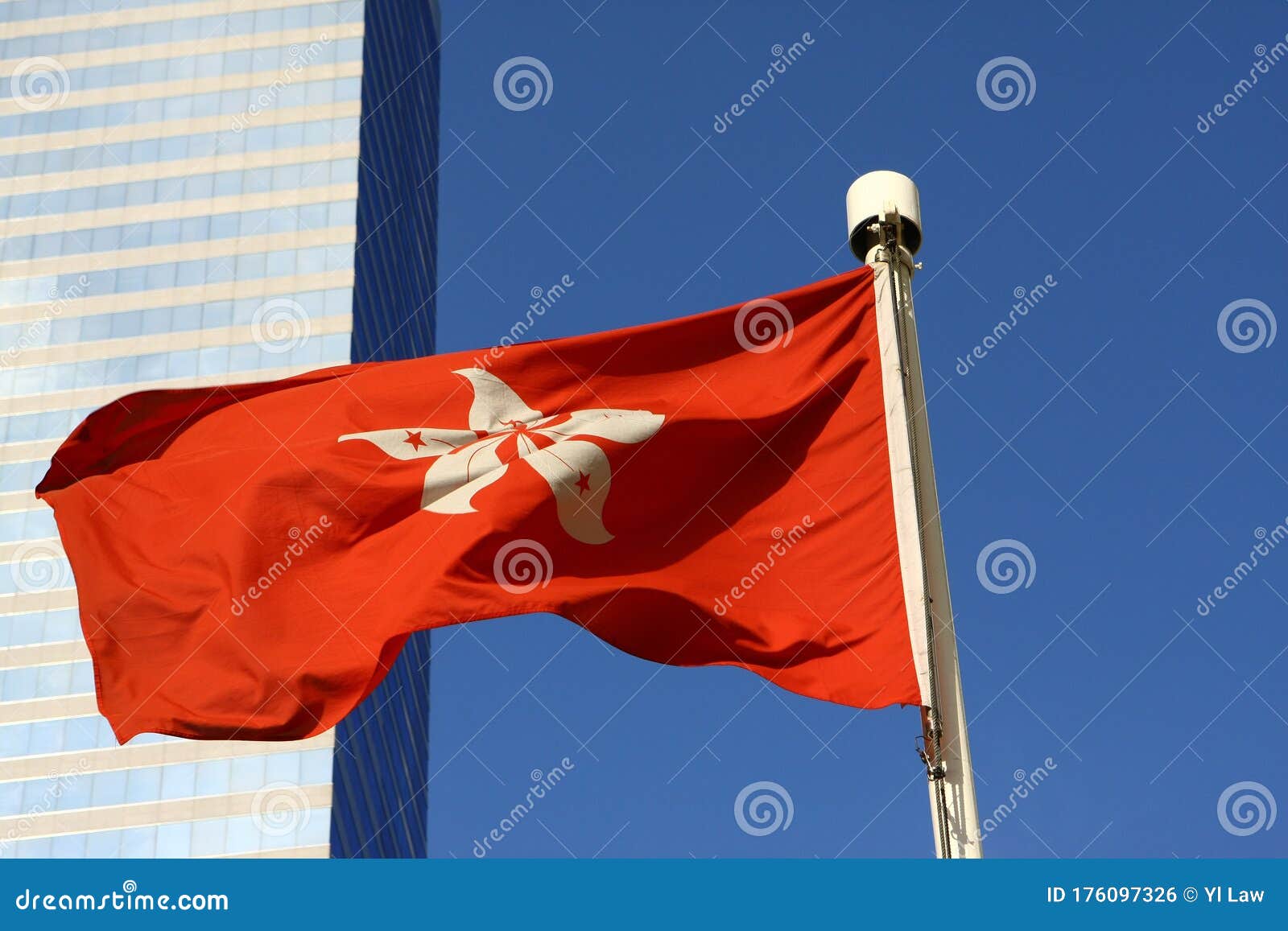 2 Aug 2008 the Red Color of Hong Kong Flag Stock Photo - Image of wind, patriotism: 176097326