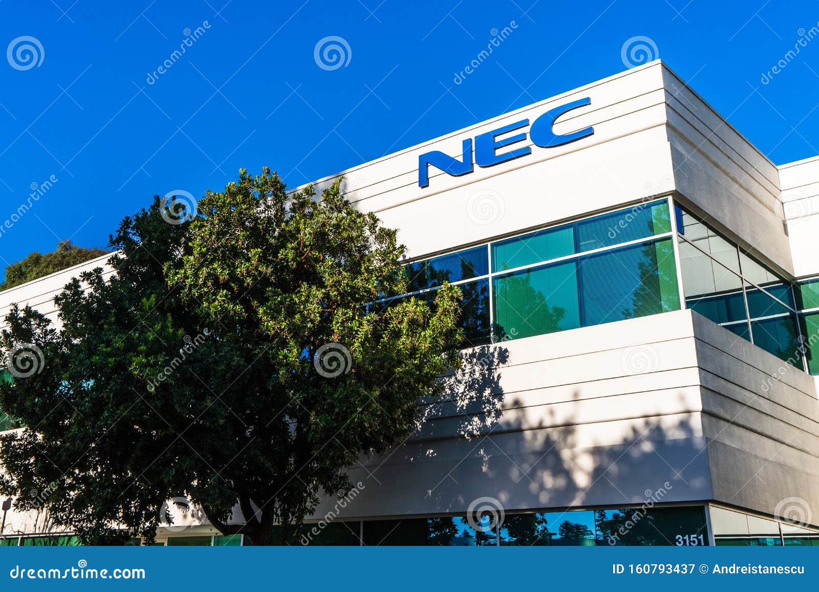Aug 17, 2019 Santa Clara / CA / USA - NEC Headquarters in Silicon