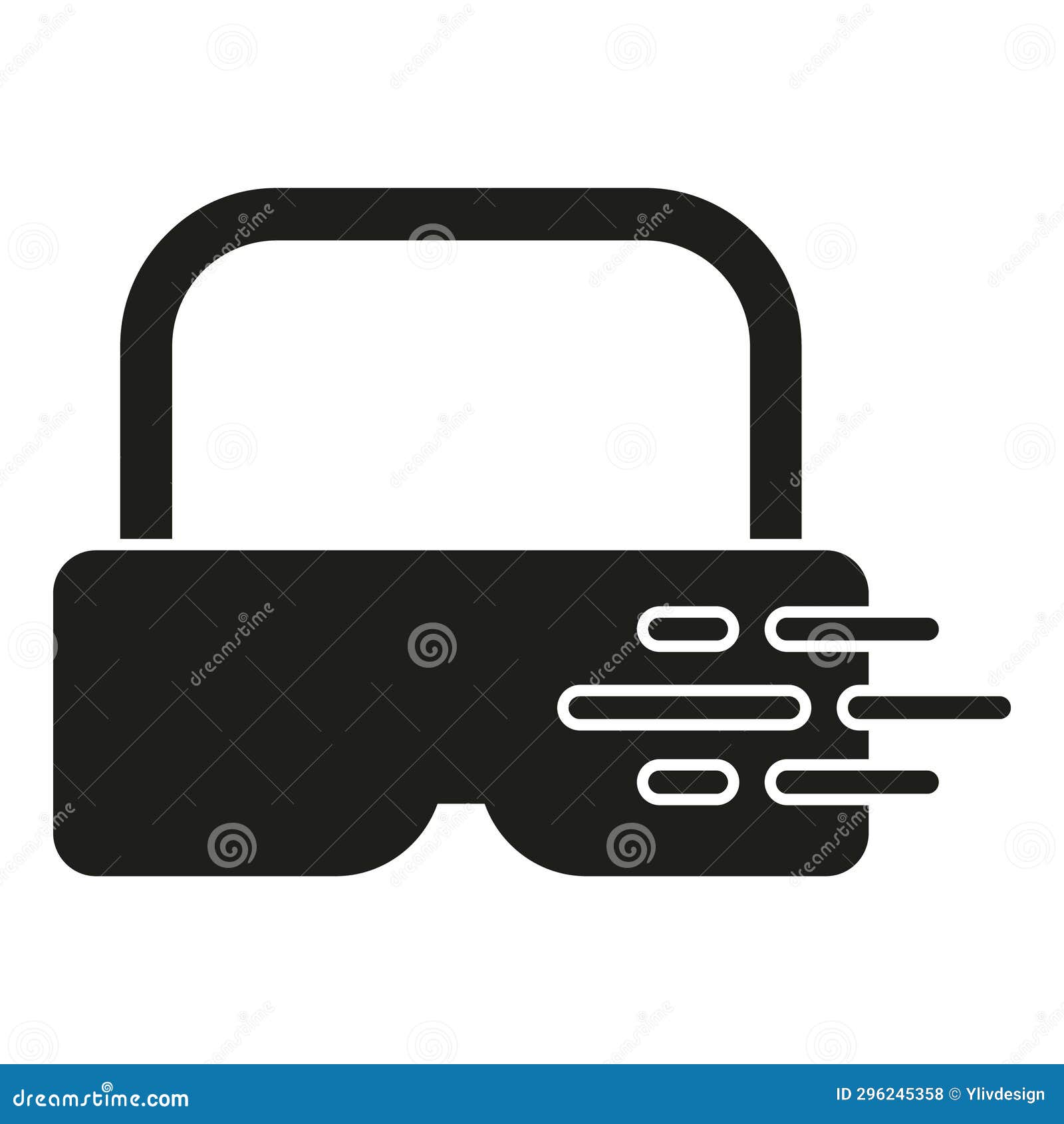 Augmented Reality Headset App Icon Simple Vector. Code Video Stock