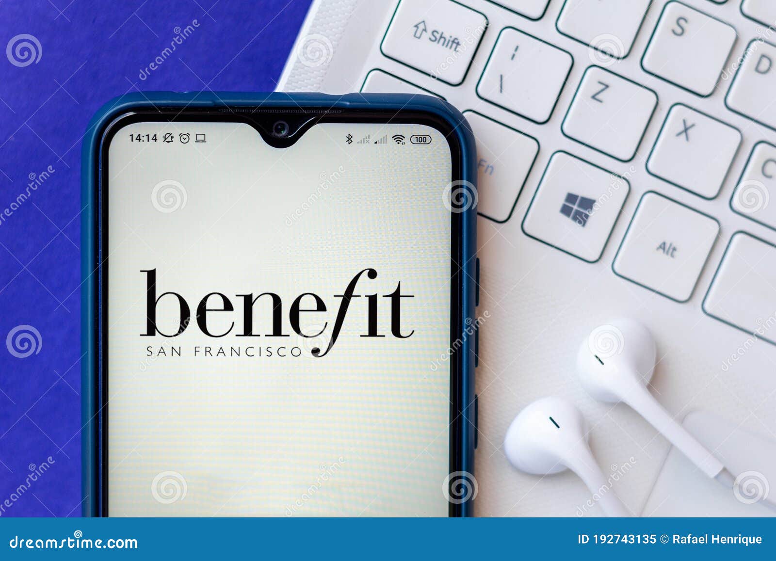 August 5, 2020, Brazil. in this Photo Illustration the Benefit Cosmetics  Logo Seen Displayed on a Smartphone Editorial Image - Image of benefit,  industry: 192743135