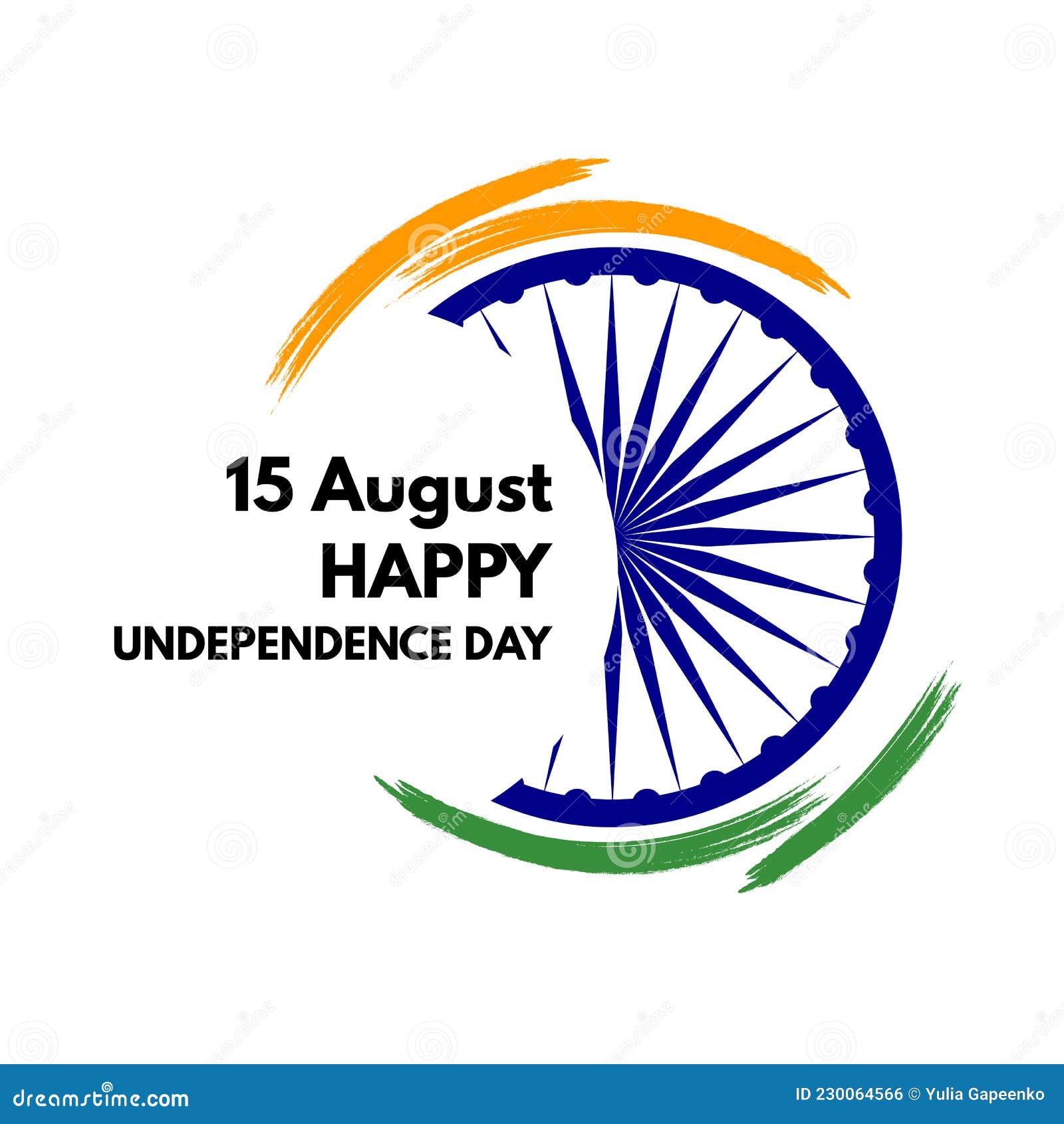 15 August Happy India Independence Day Holiday Background. Vector