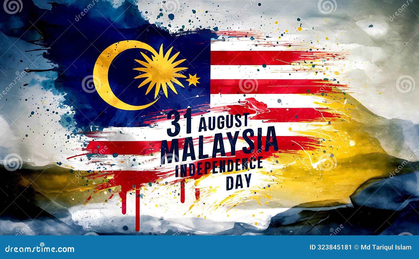 31 august malaysia independence day celebration with colors and festive mode