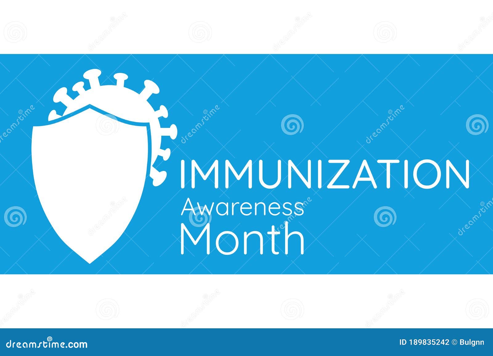 august is national immunization awareness month. holiday concept. template for background, banner, card, poster with