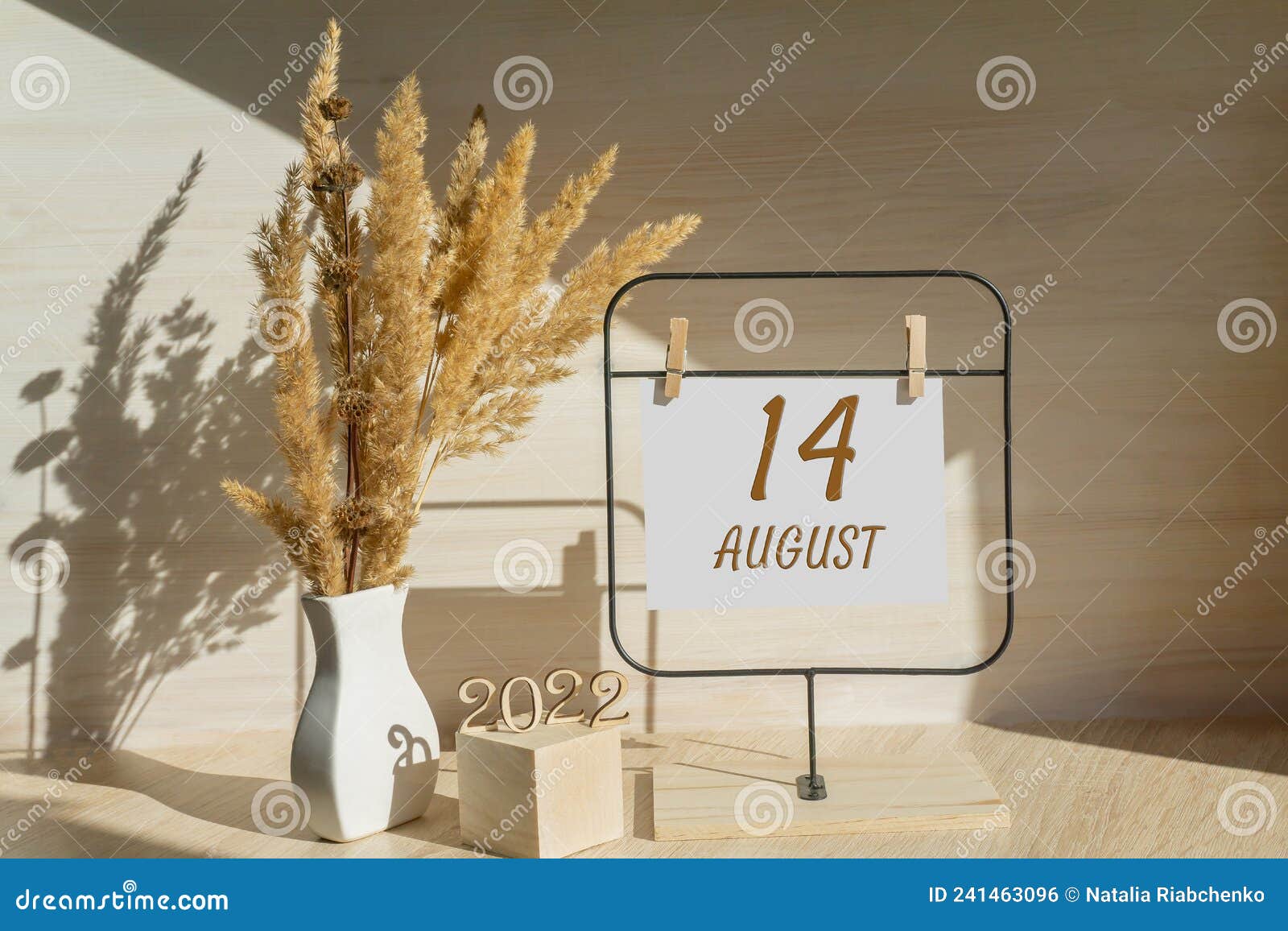 August 14. 14th Day of Month, Calendar Date Stock Photo Image of