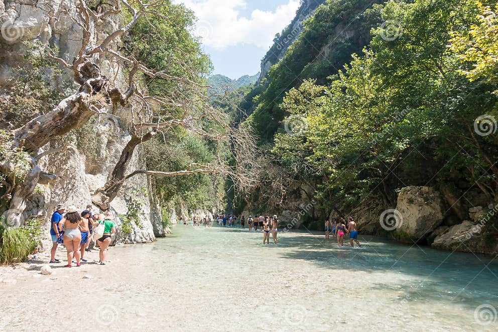 August 19th 2023 Parga, Greece Amazing Natural Scenery in the Canyon of Acheron River