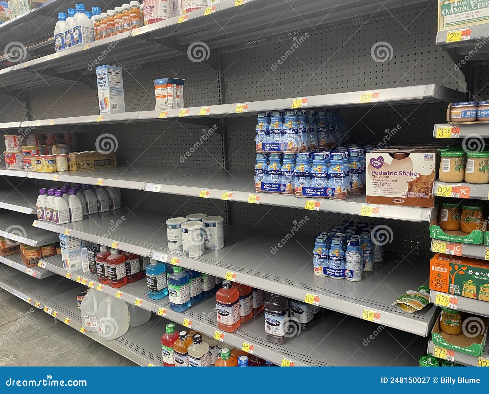 Walmart Baby Formula Section Empty Recall 2022 Editorial Photography