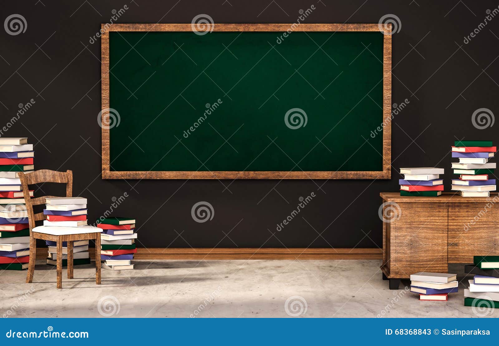 Fila dei libri, lavagna fotografia stock immagine: 57815916