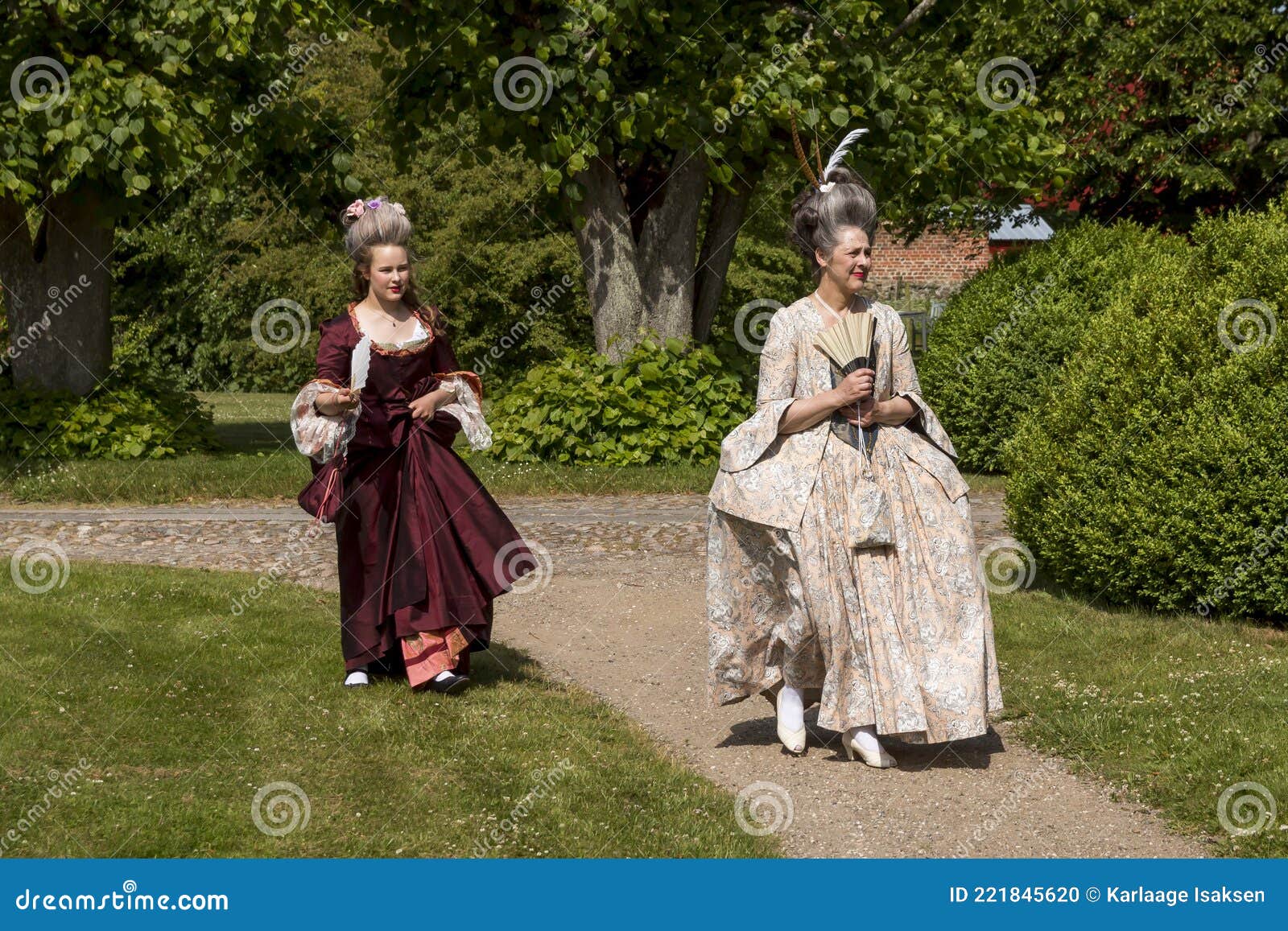 18th Century Day at Gammel Estrup Castle, People are Dressed As in the ...
