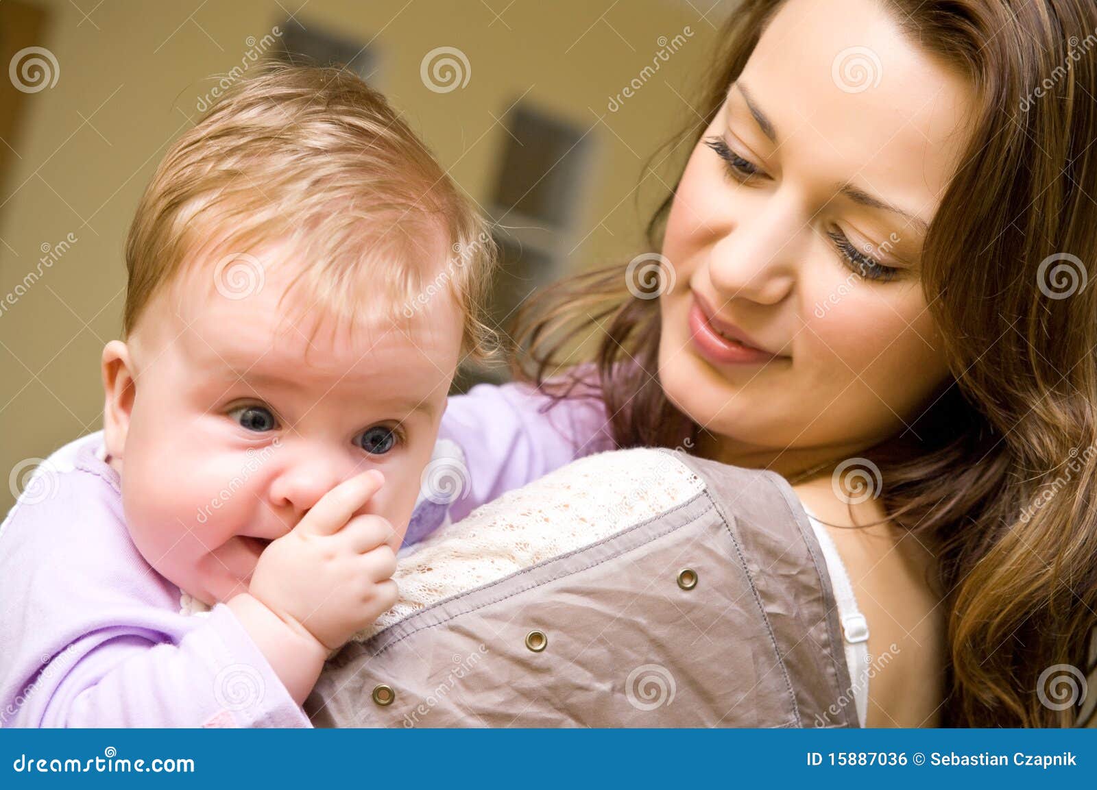 Aunt with baby girl stock photo. Image of hold, small 15887036