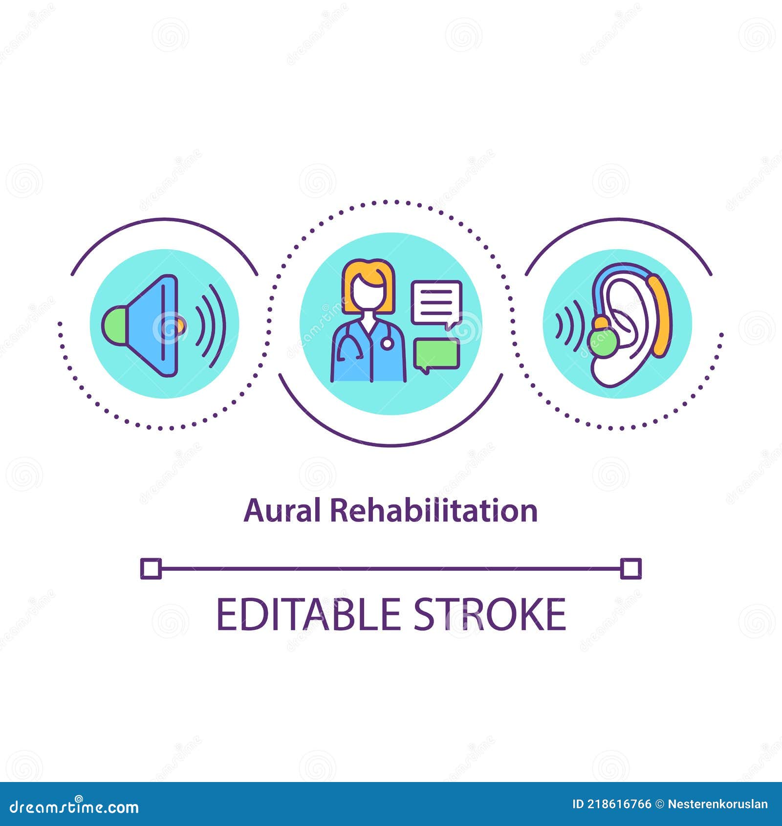 aural rehabilitation concept icon